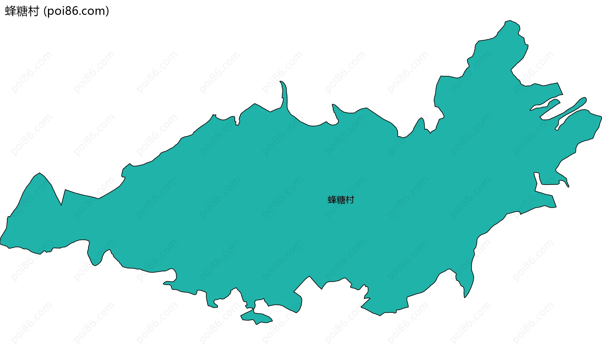 蜂糖村边界地图