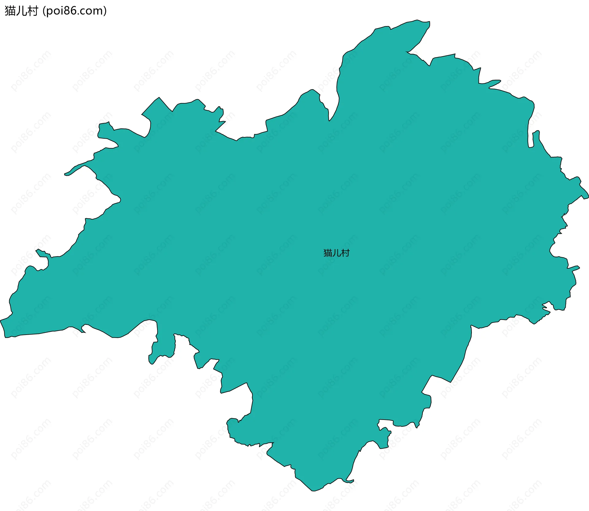 猫儿村边界地图