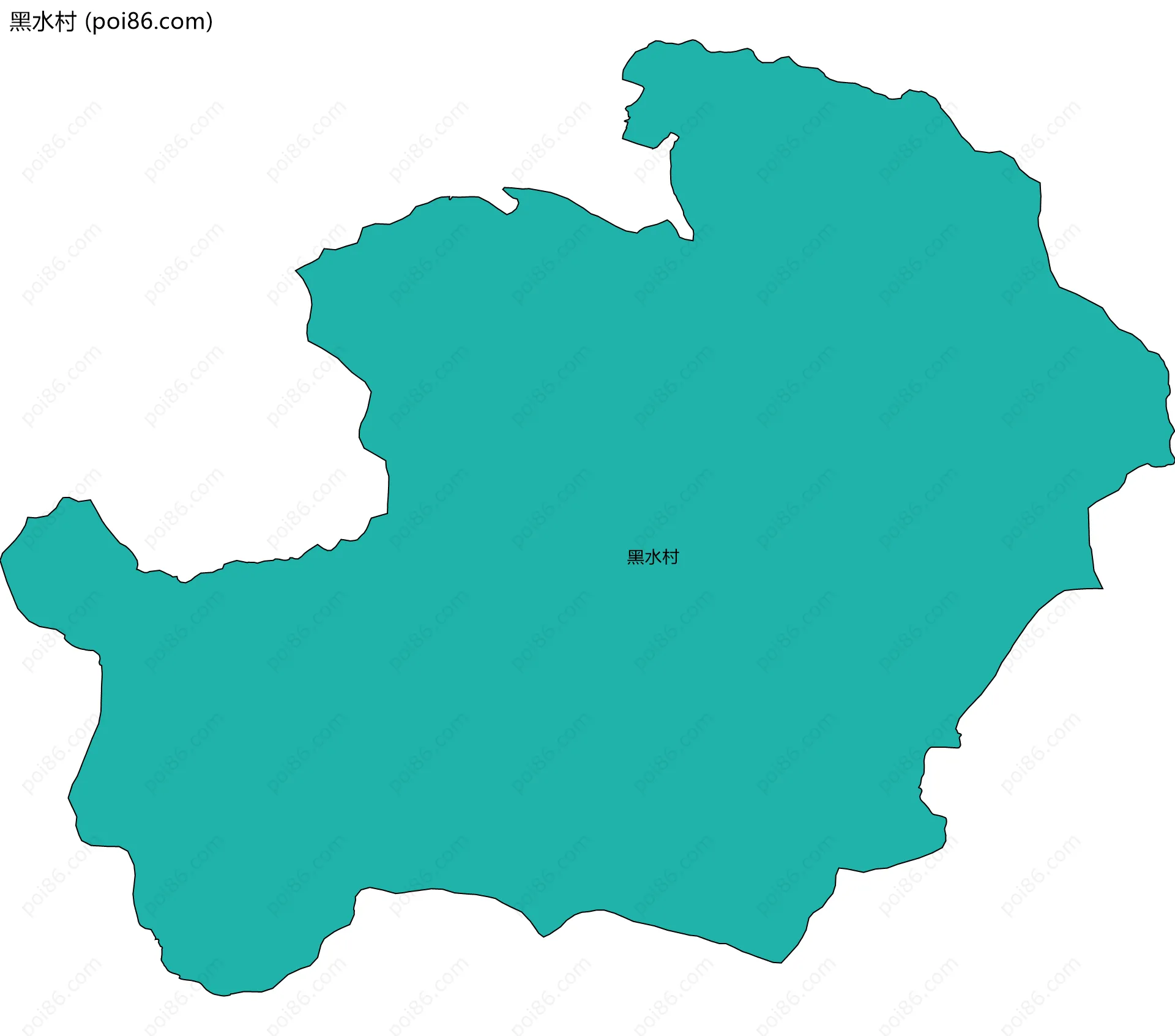 黑水村边界地图