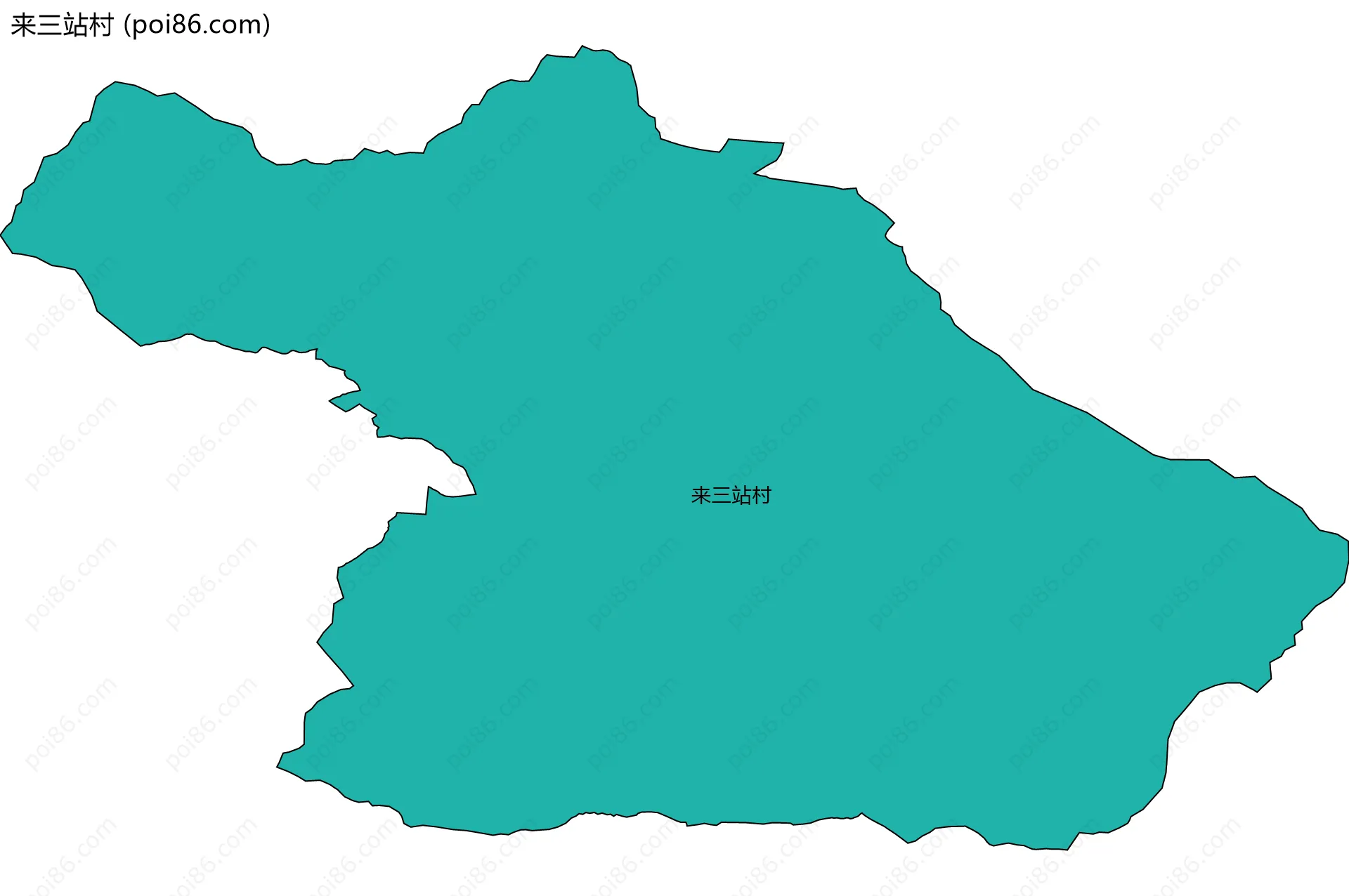 来三站村边界地图