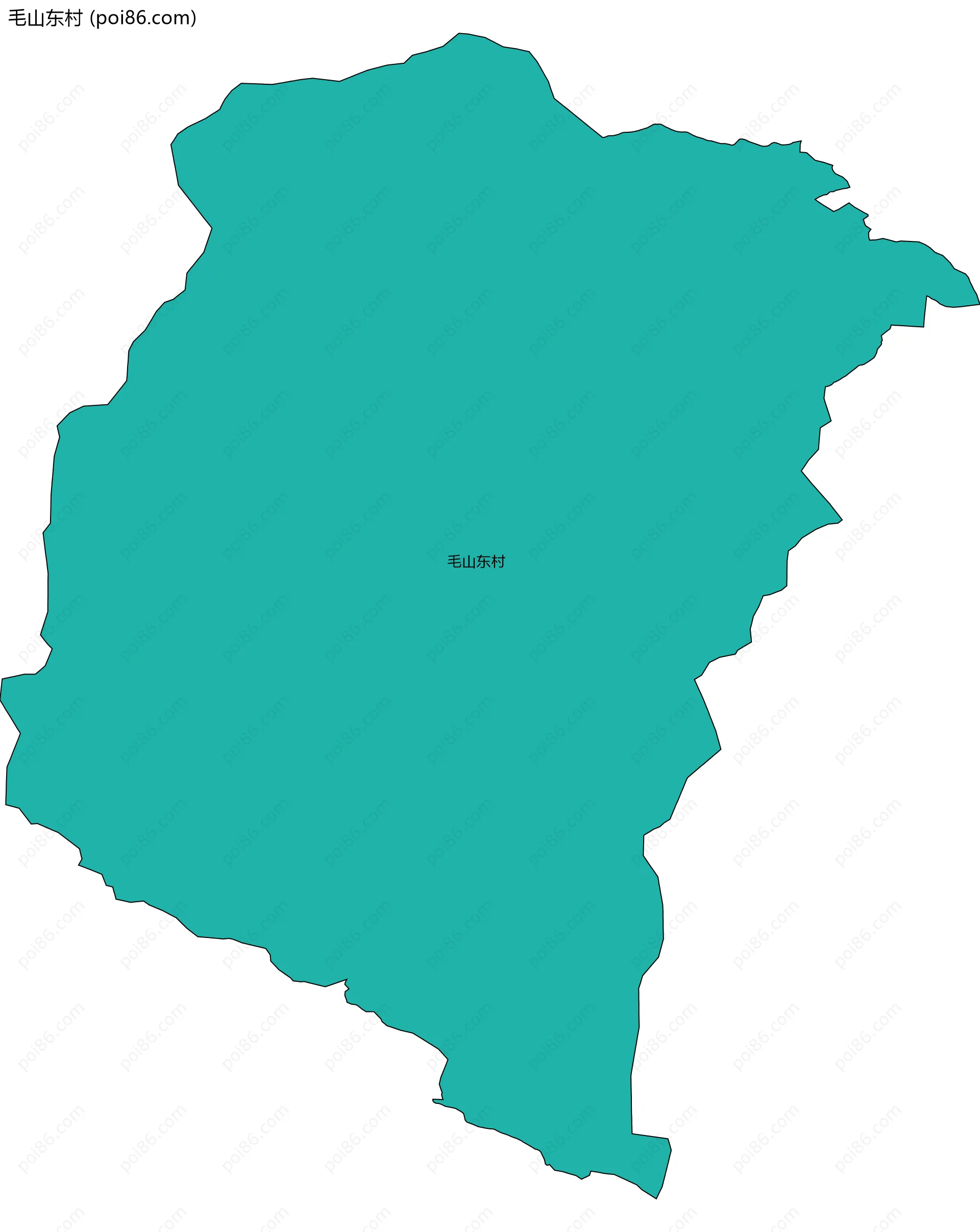 毛山东村边界地图