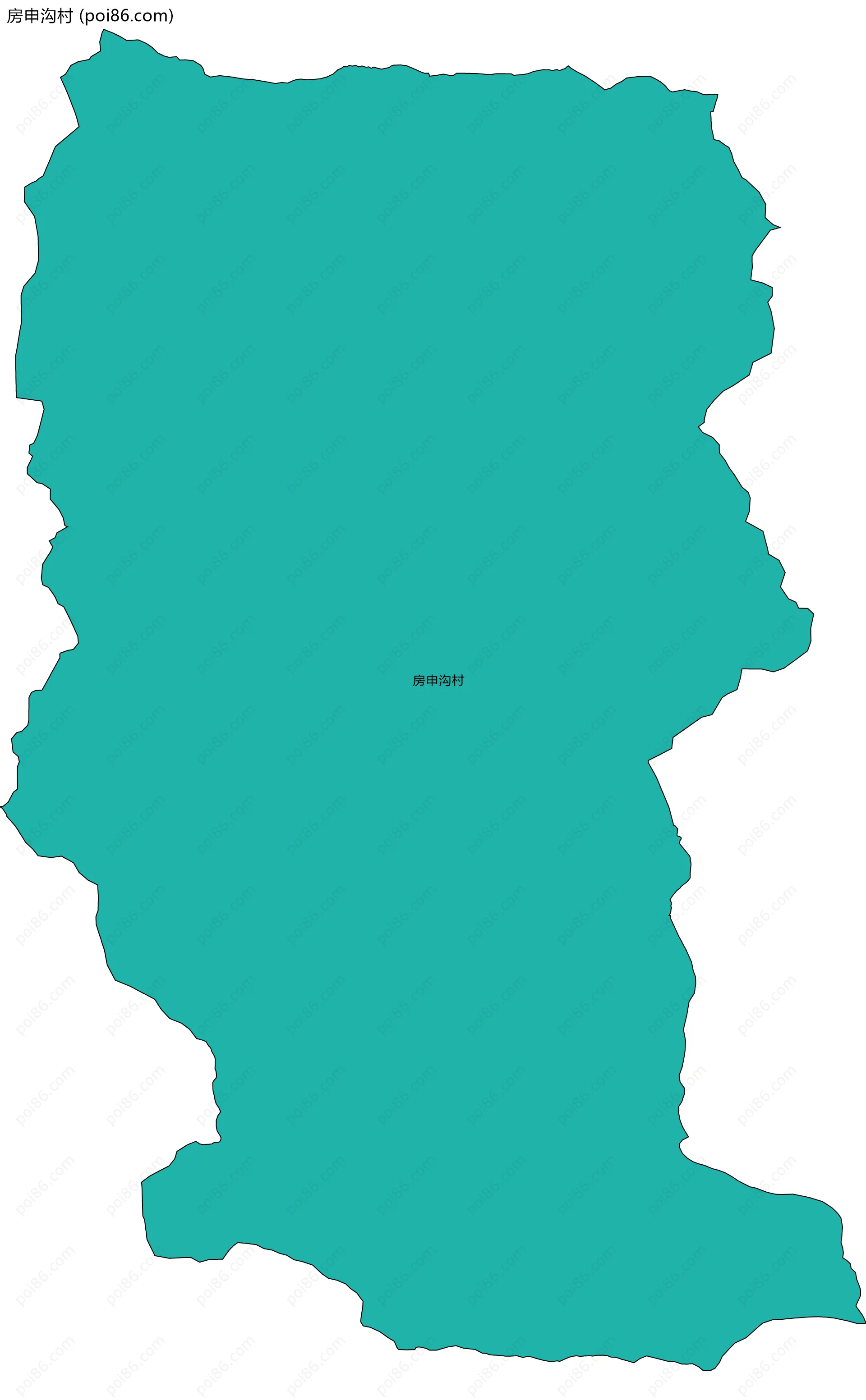 房申沟村边界地图