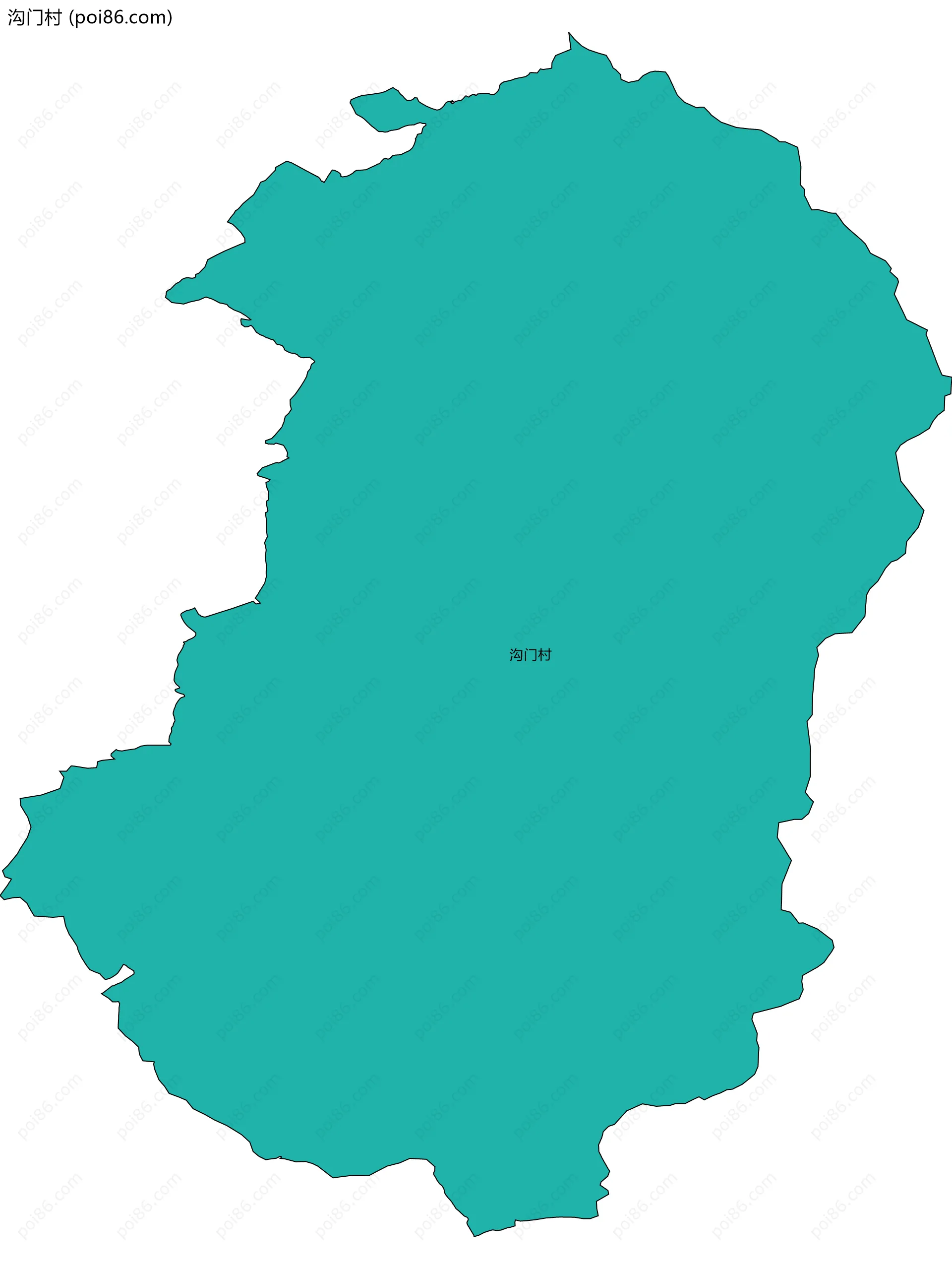 沟门村边界地图