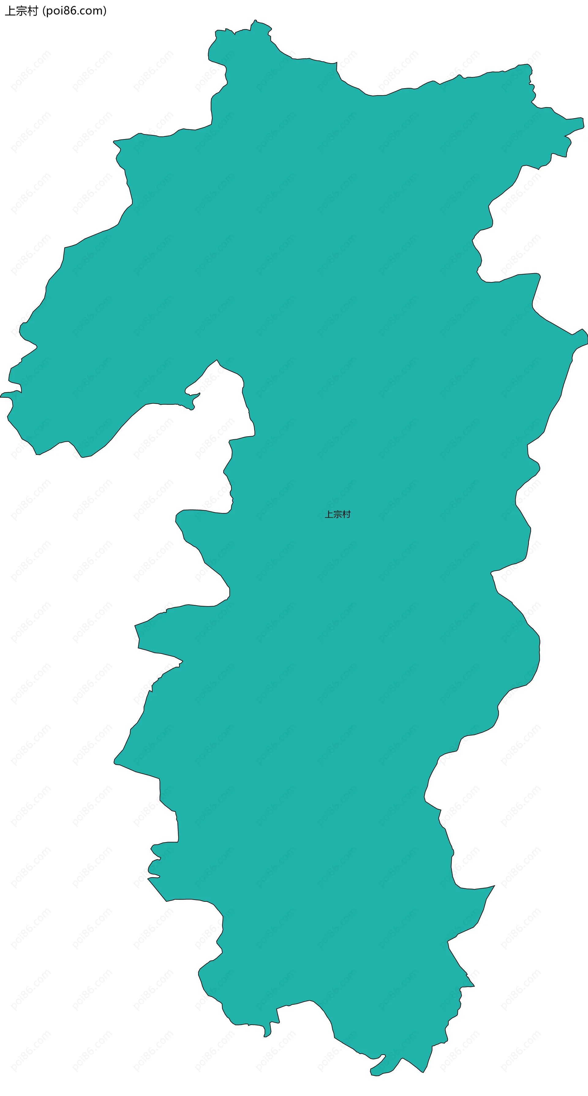 上宗村边界地图