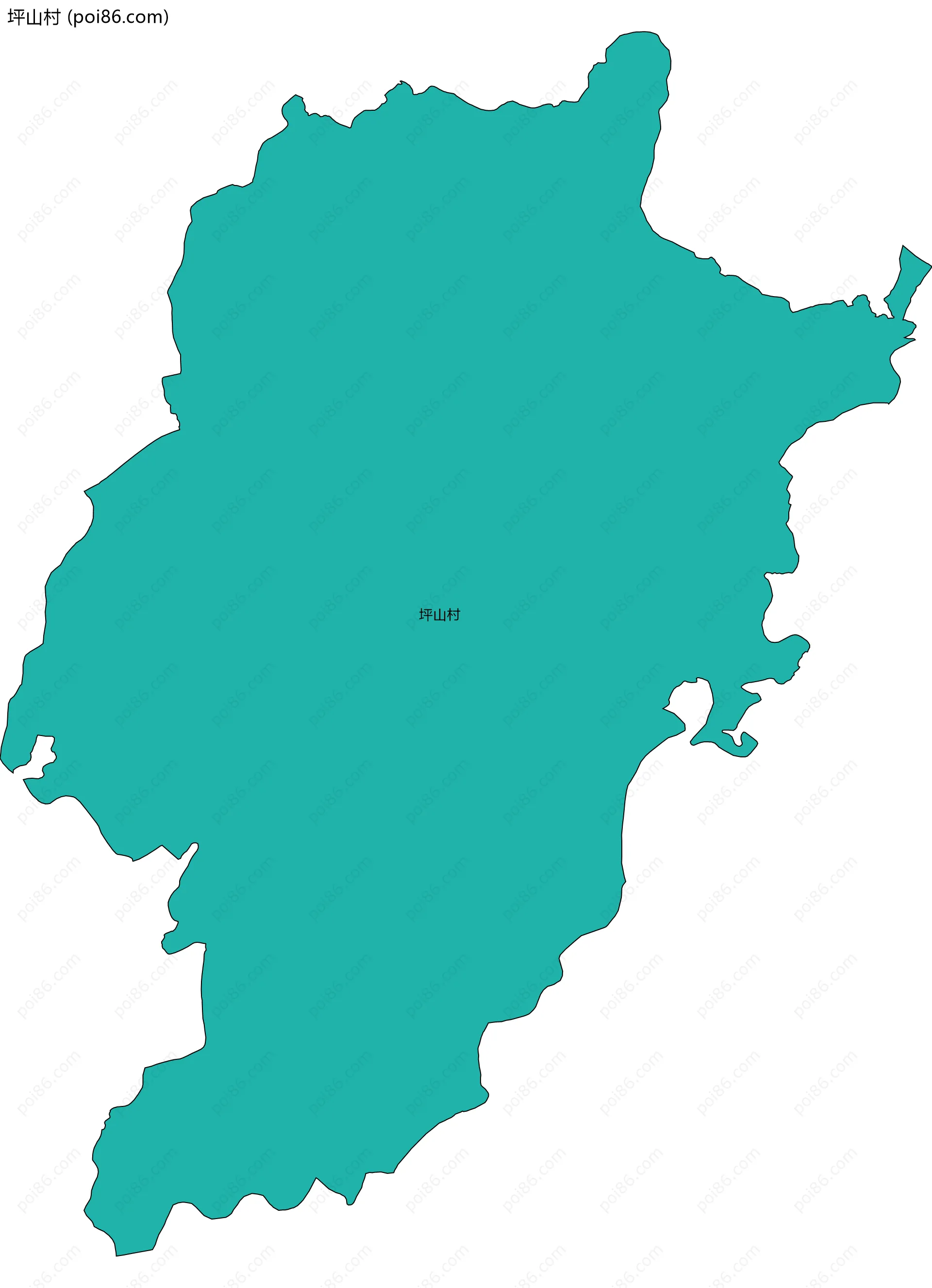 坪山村边界地图