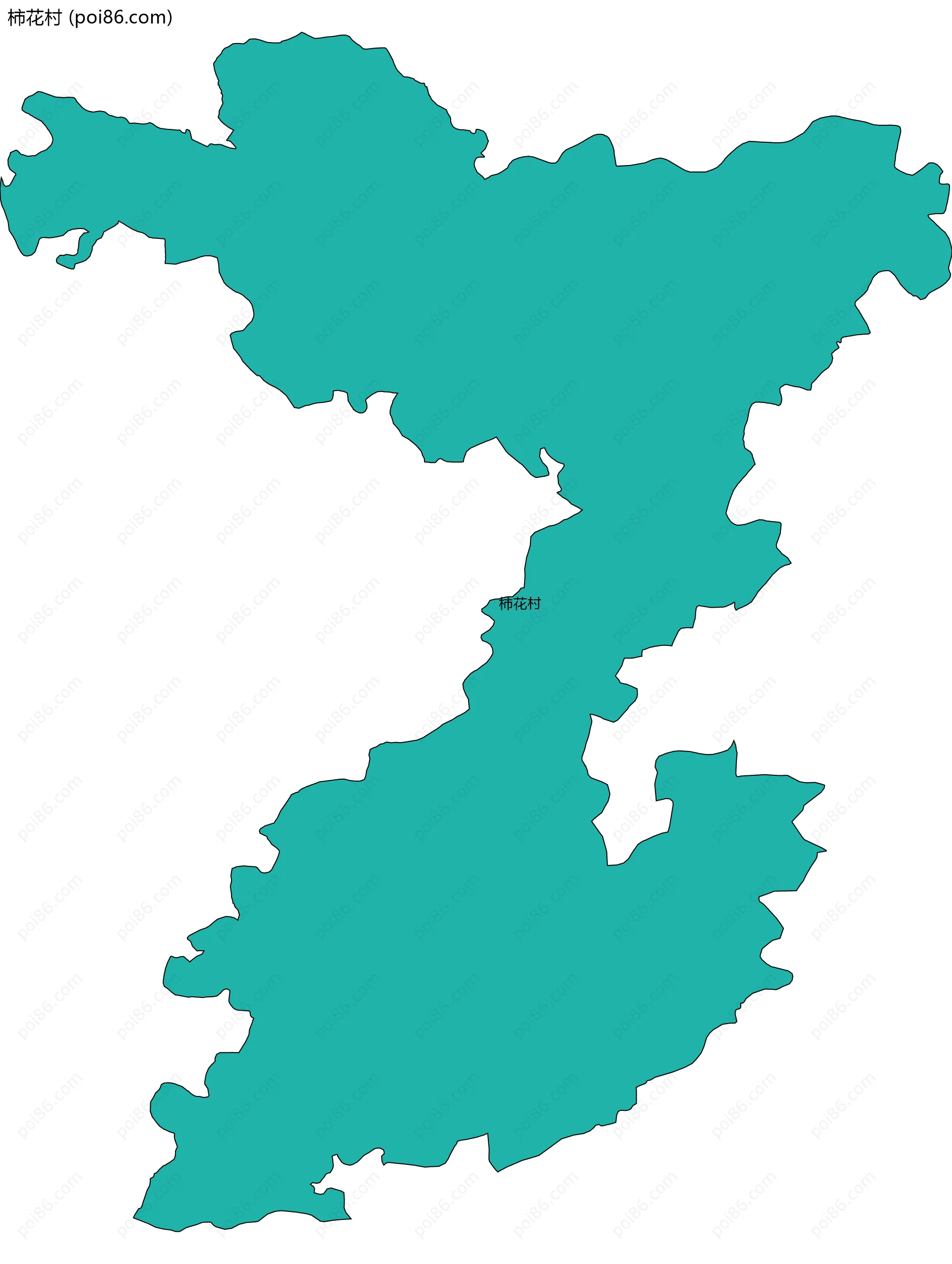 柿花村边界地图