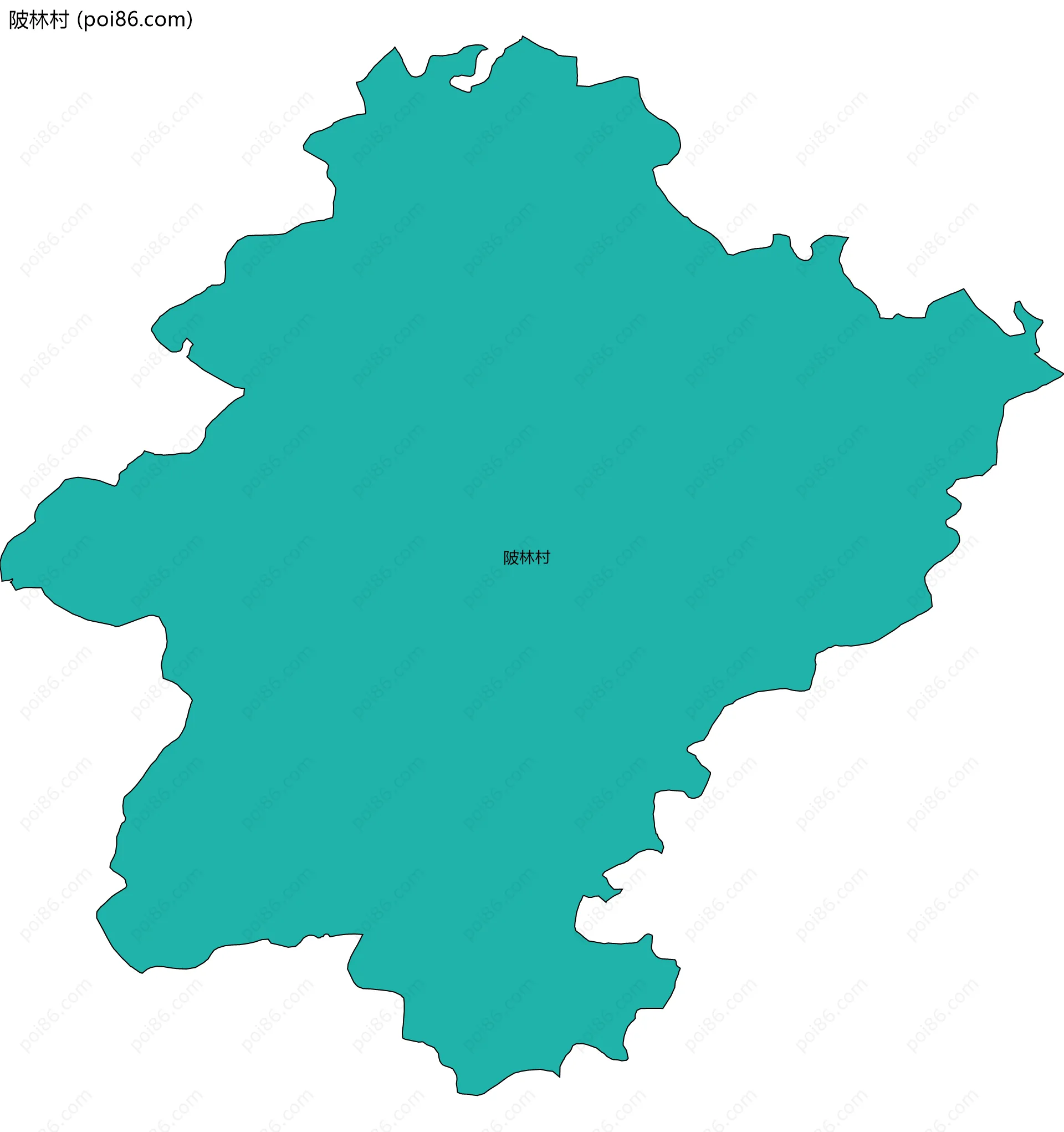 陂林村边界地图