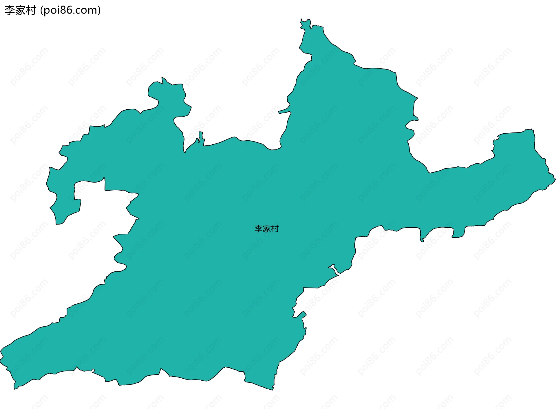 李家村边界地图