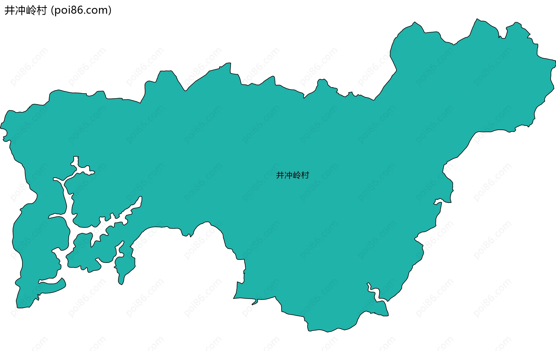 井冲岭村边界地图