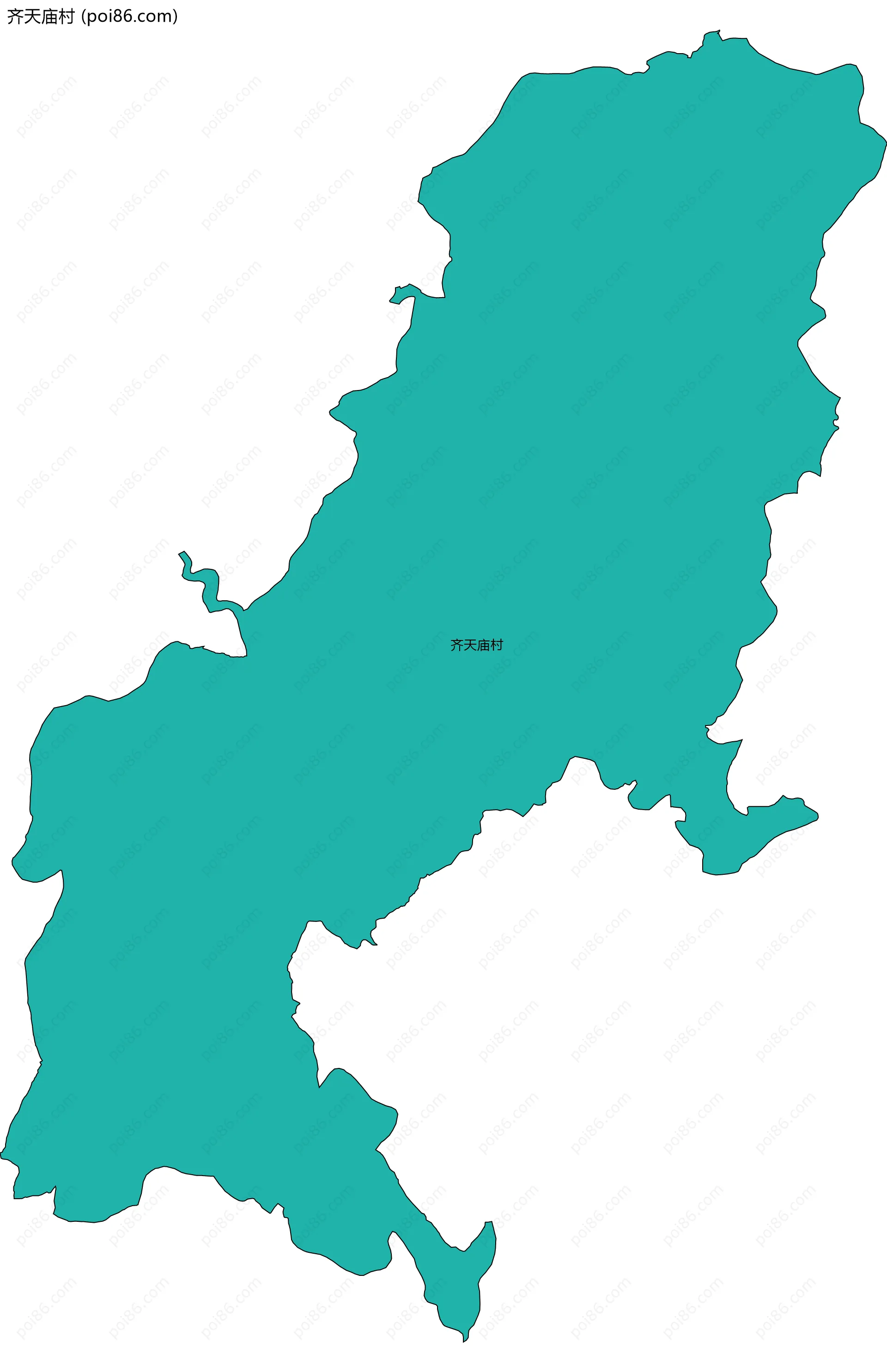 齐天庙村边界地图