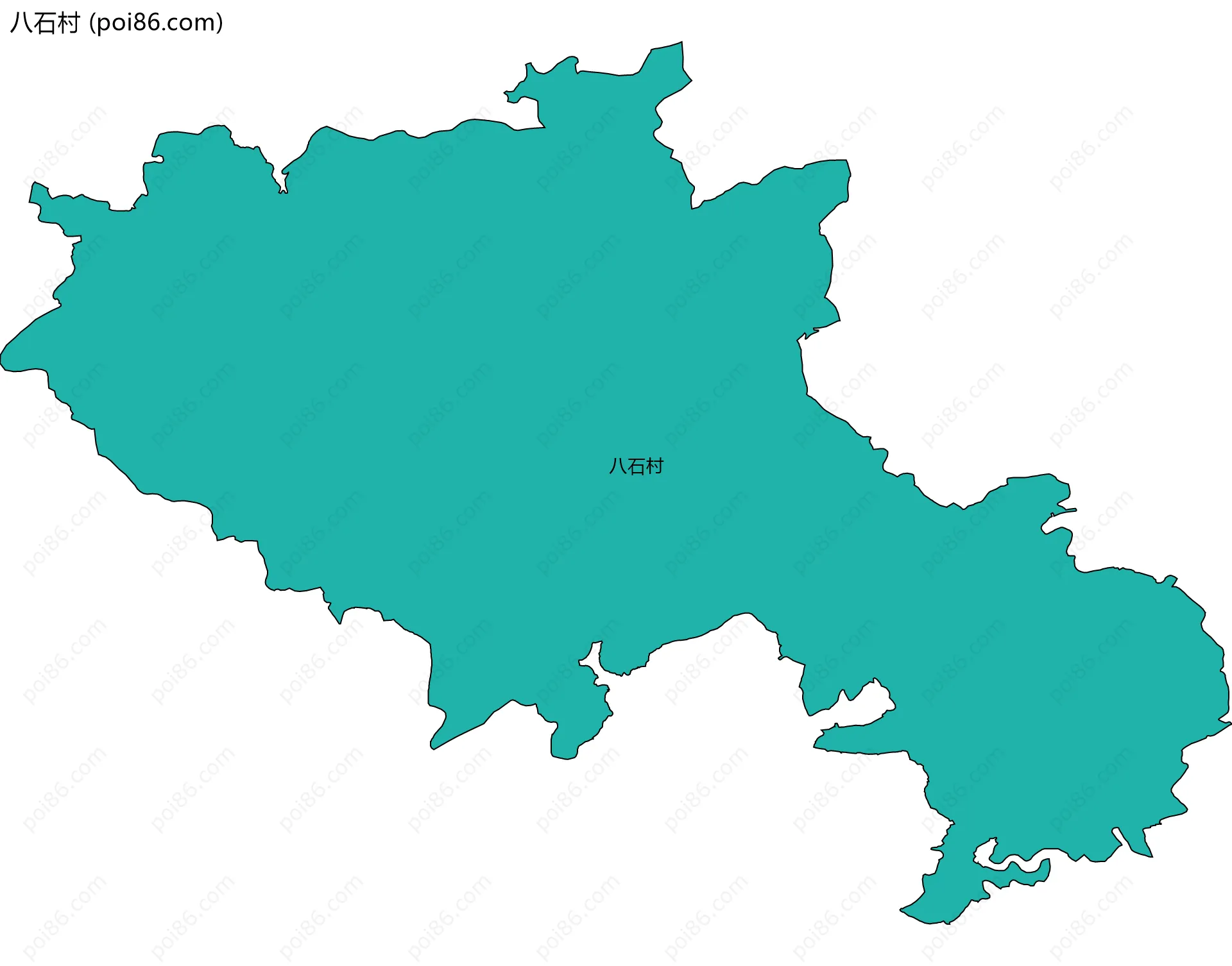 八石村边界地图