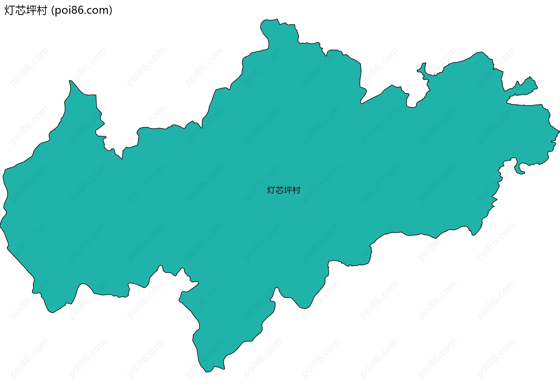 灯芯坪村边界地图