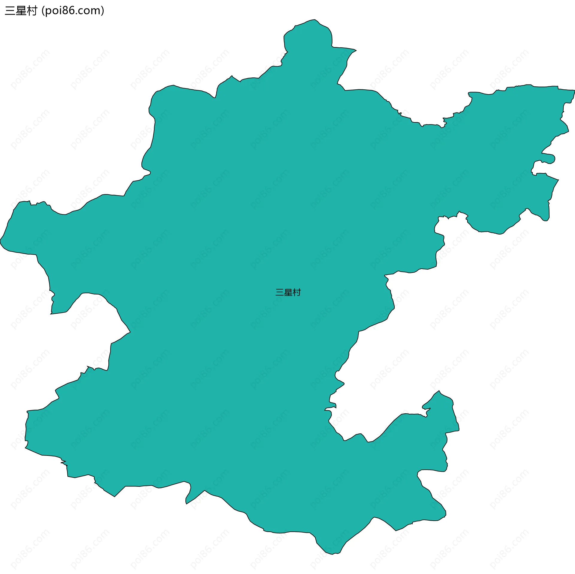 三星村边界地图