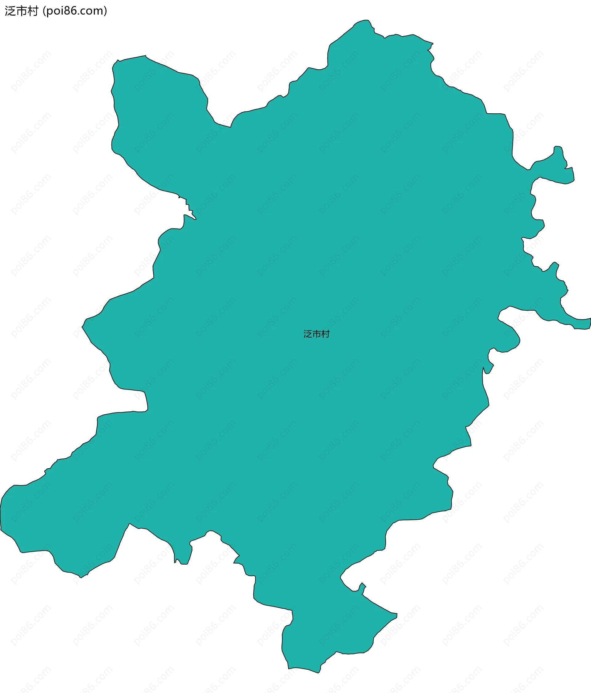 泛市村边界地图