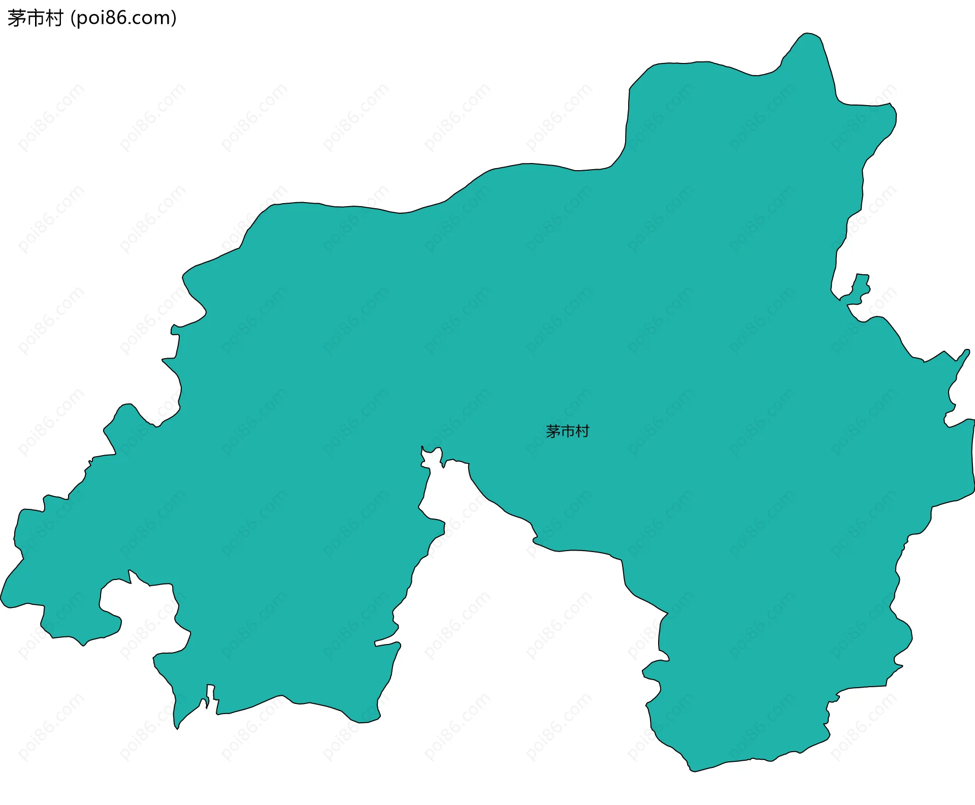 茅市村边界地图