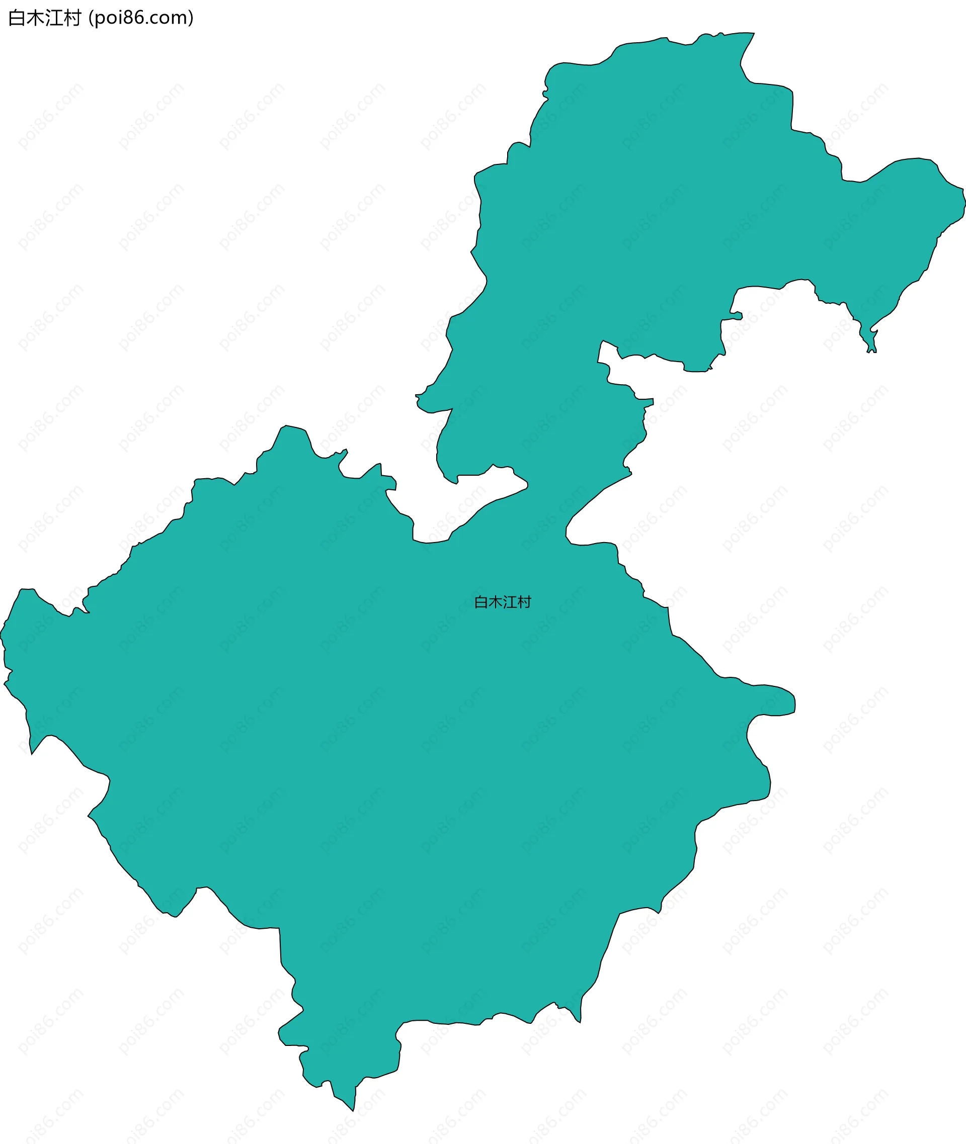 白木江村边界地图