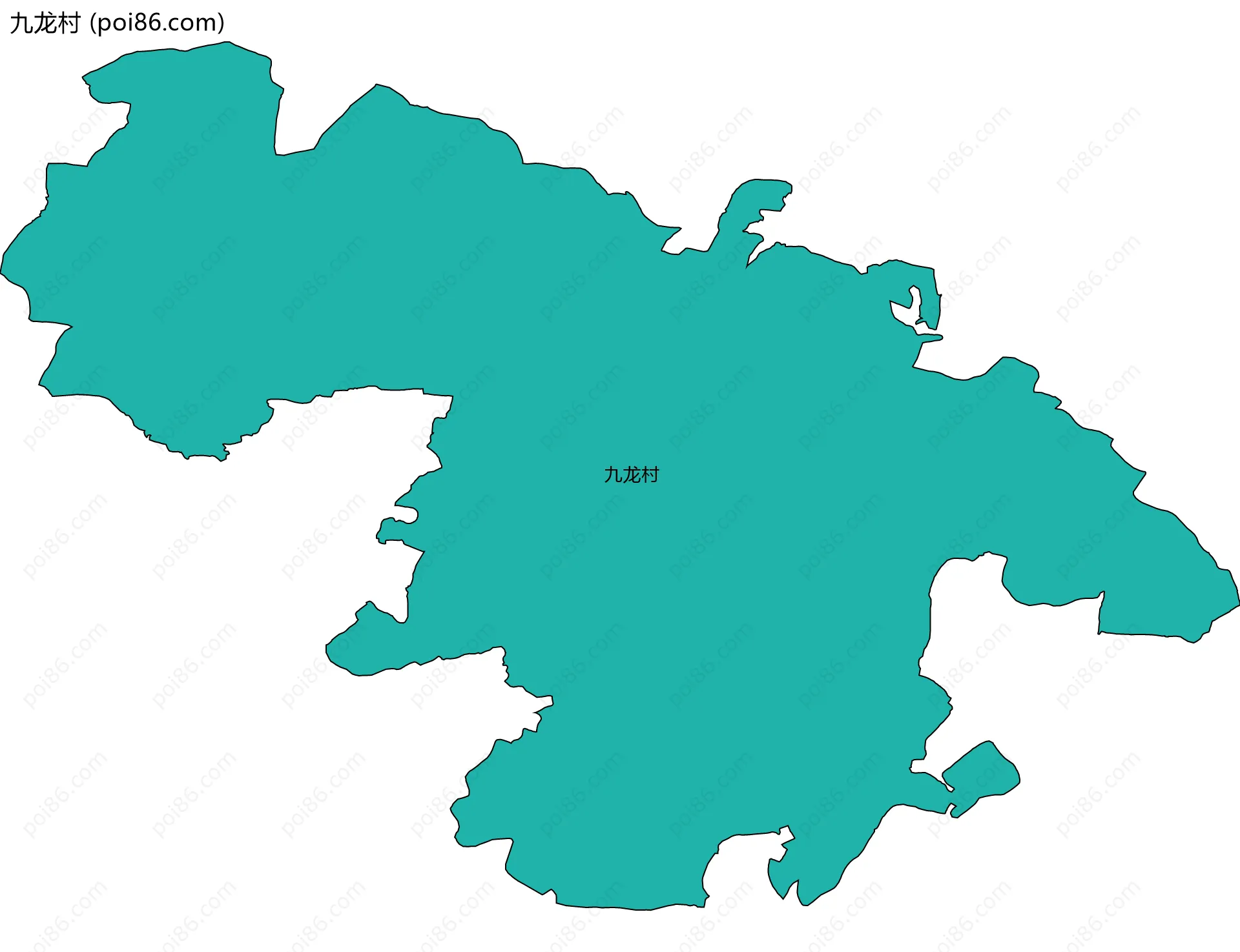 九龙村边界地图