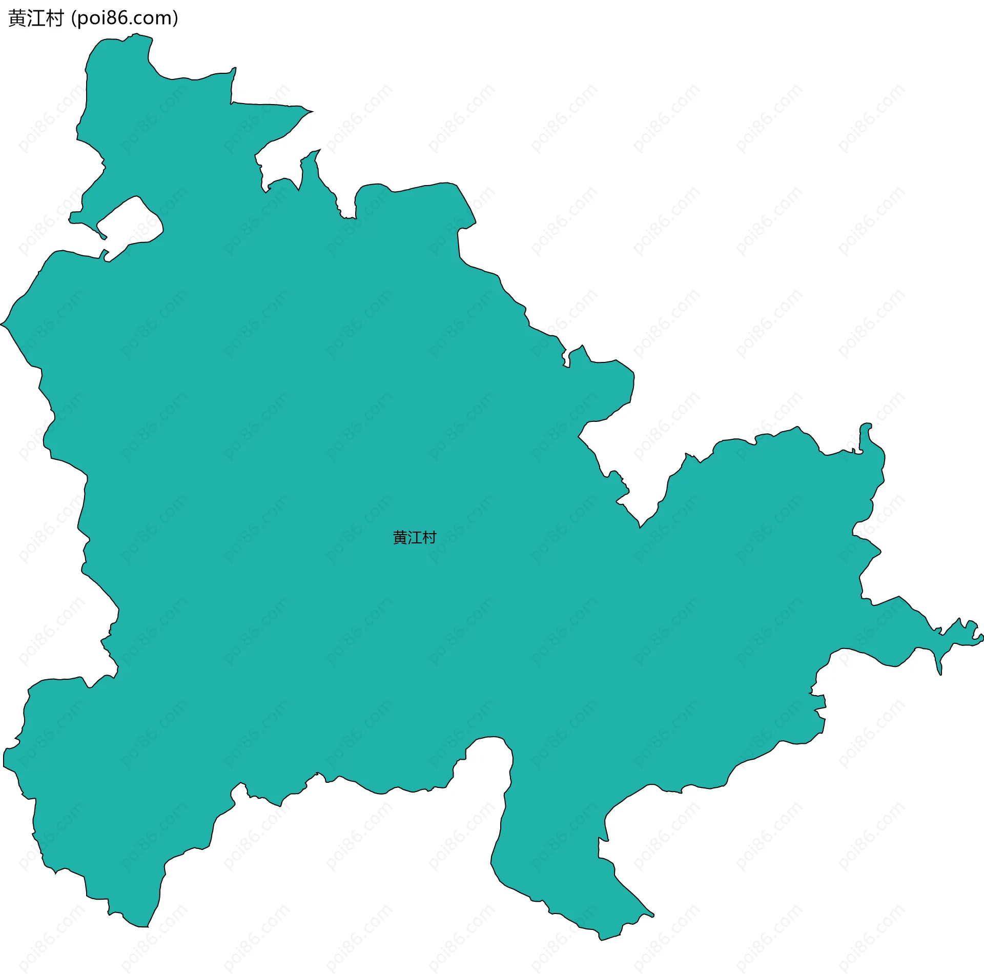 黄江村边界地图