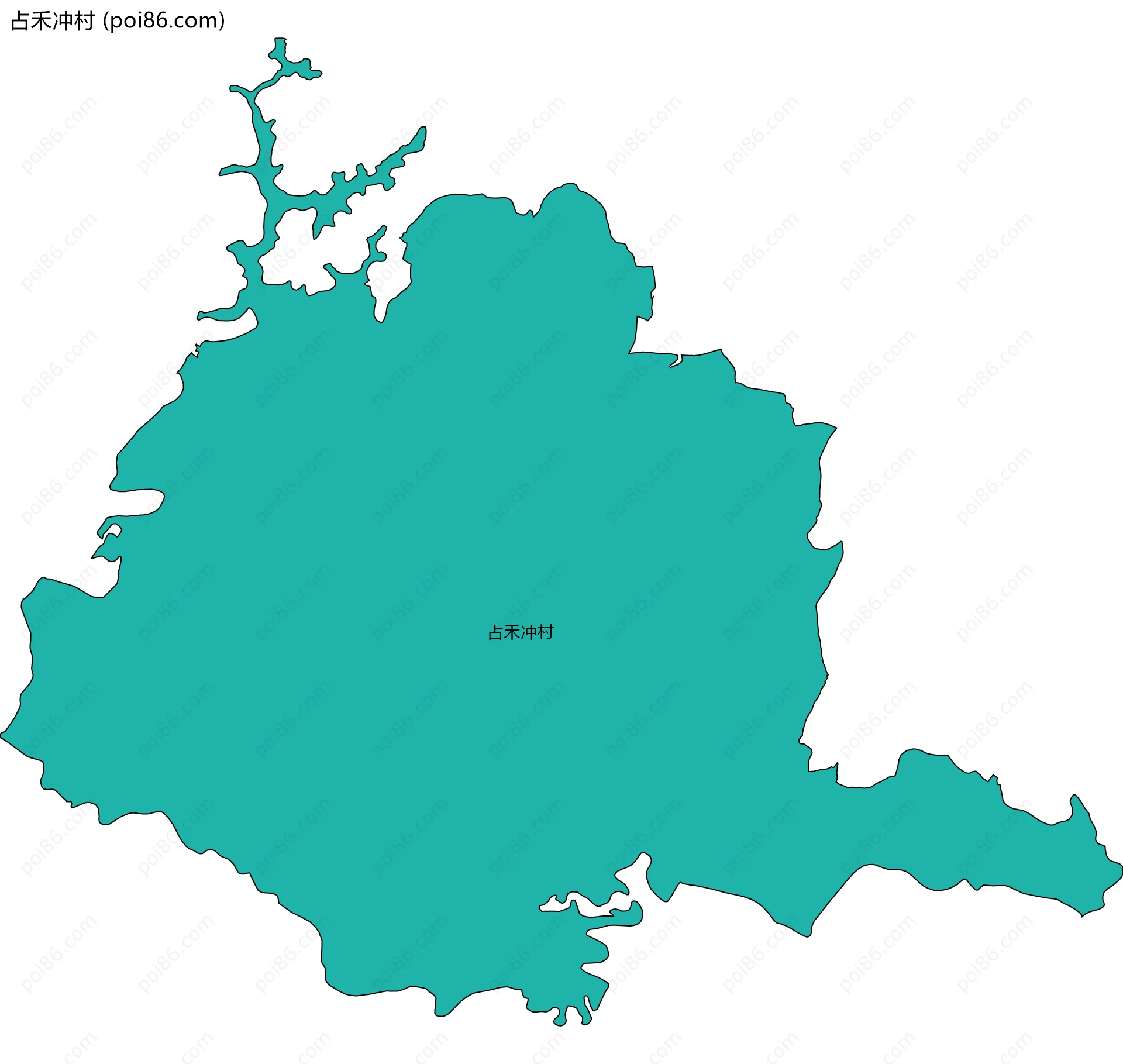占禾冲村边界地图