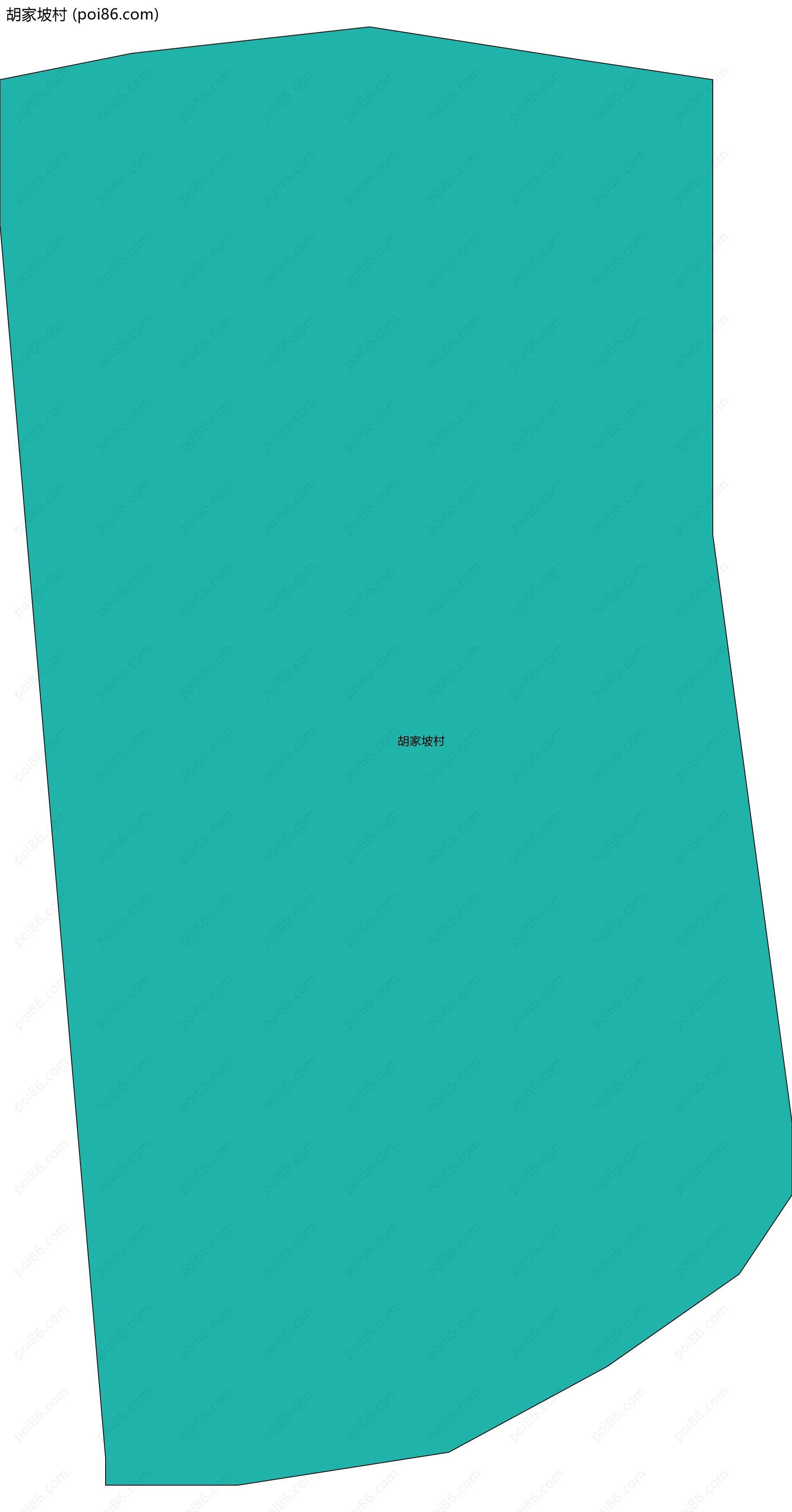 胡家坡村边界地图