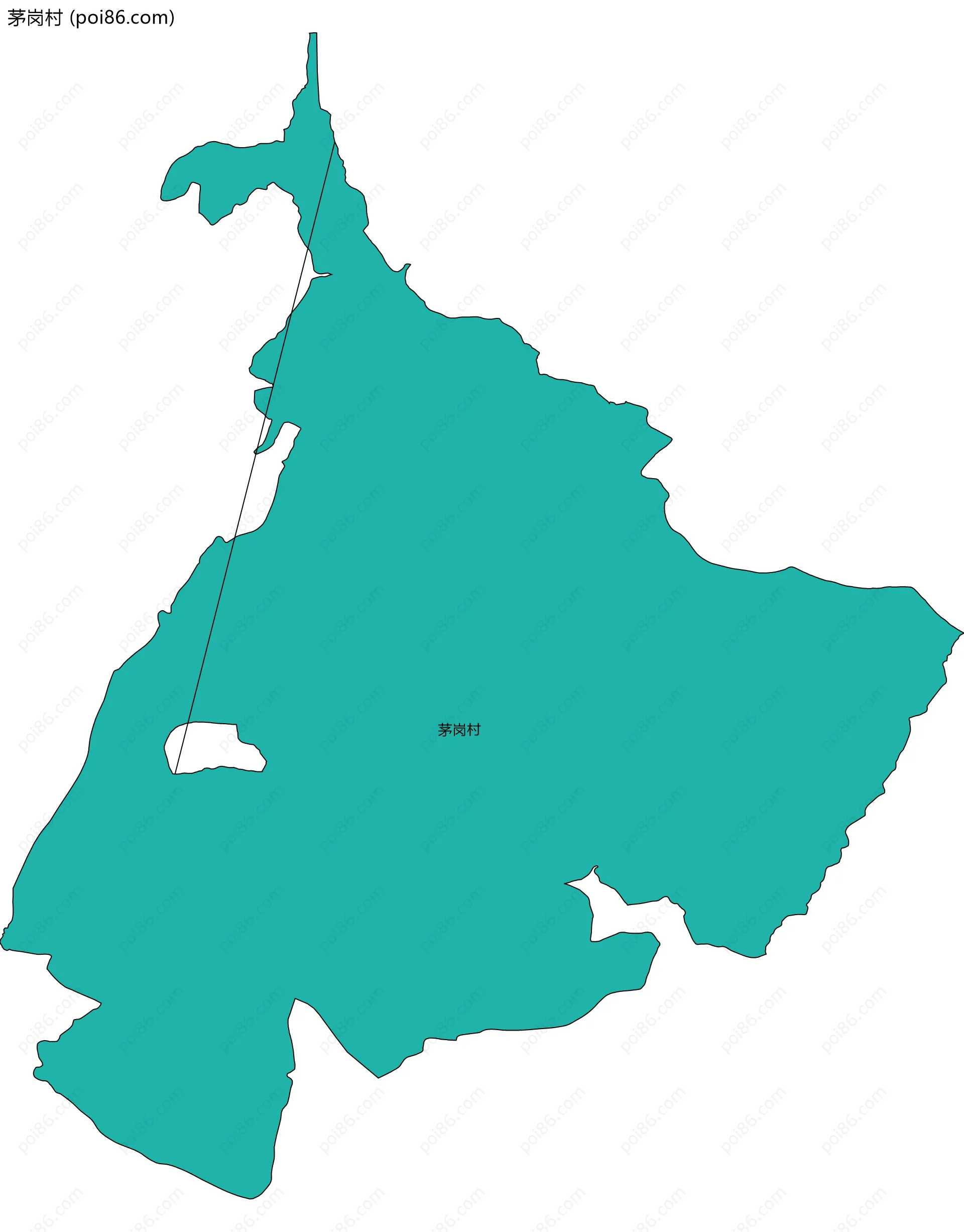 茅岗村边界地图