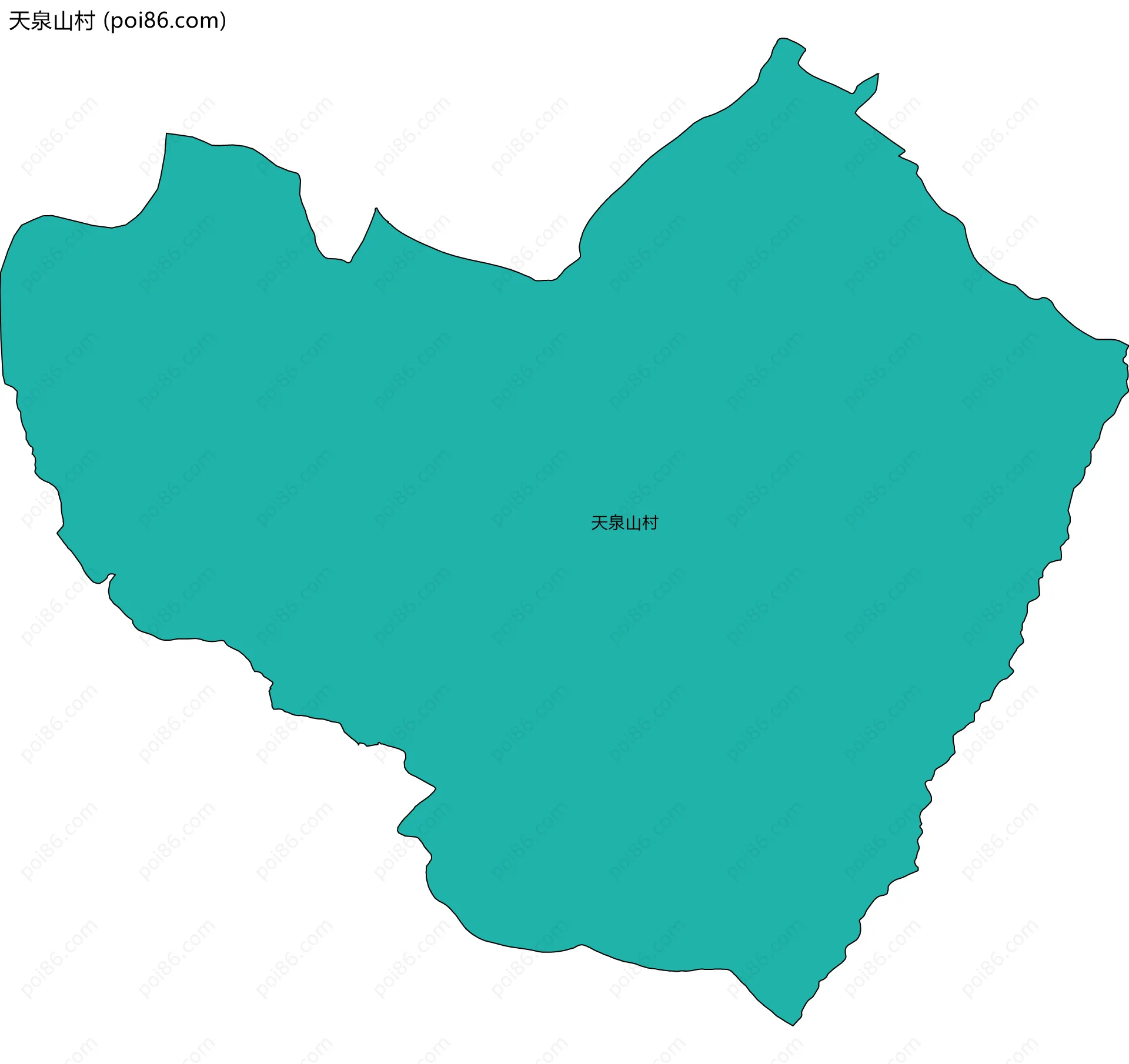 天泉山村边界地图