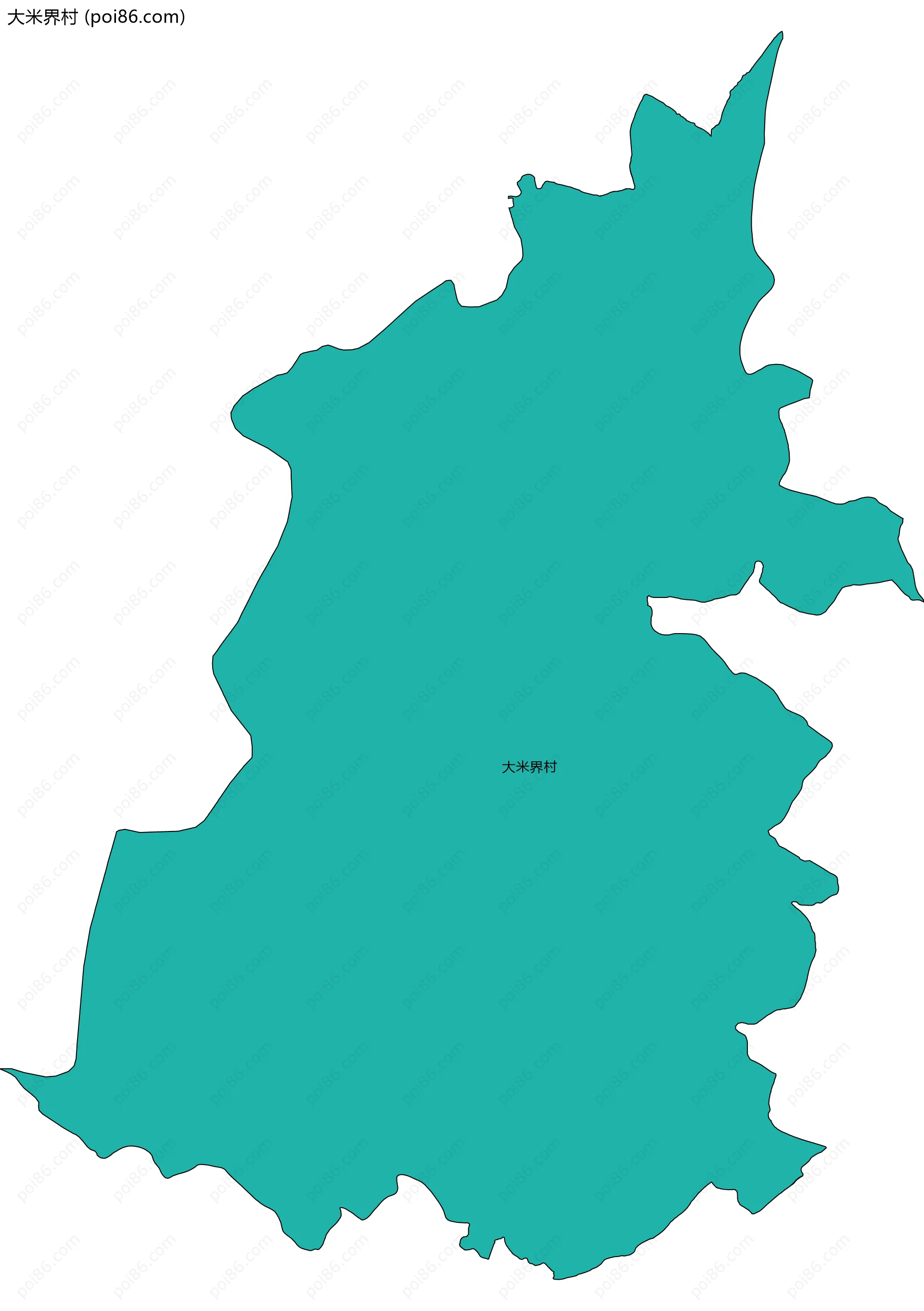 大米界村边界地图