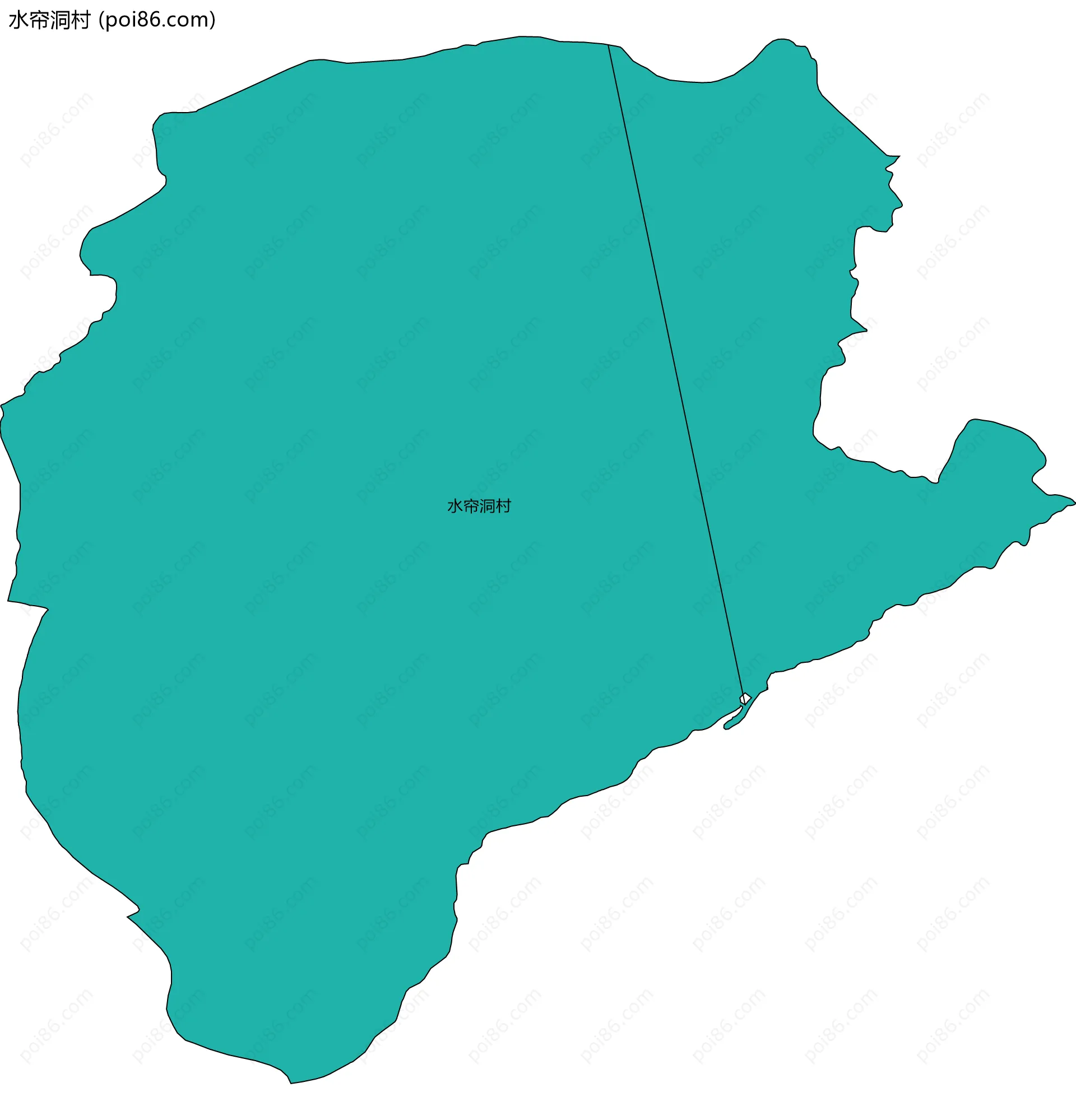 水帘洞村边界地图