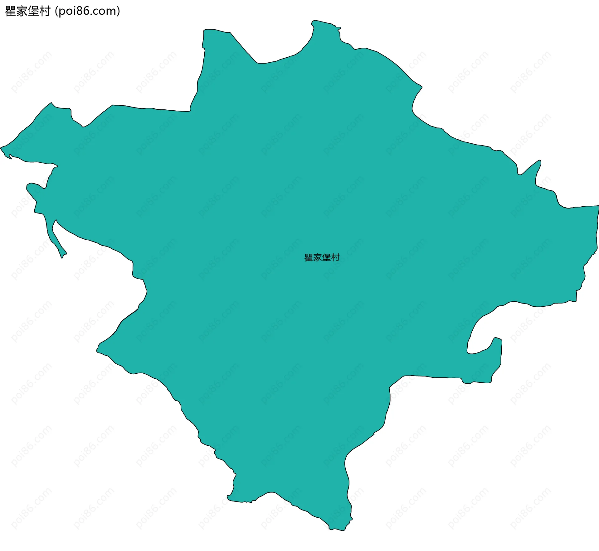 瞿家堡村边界地图