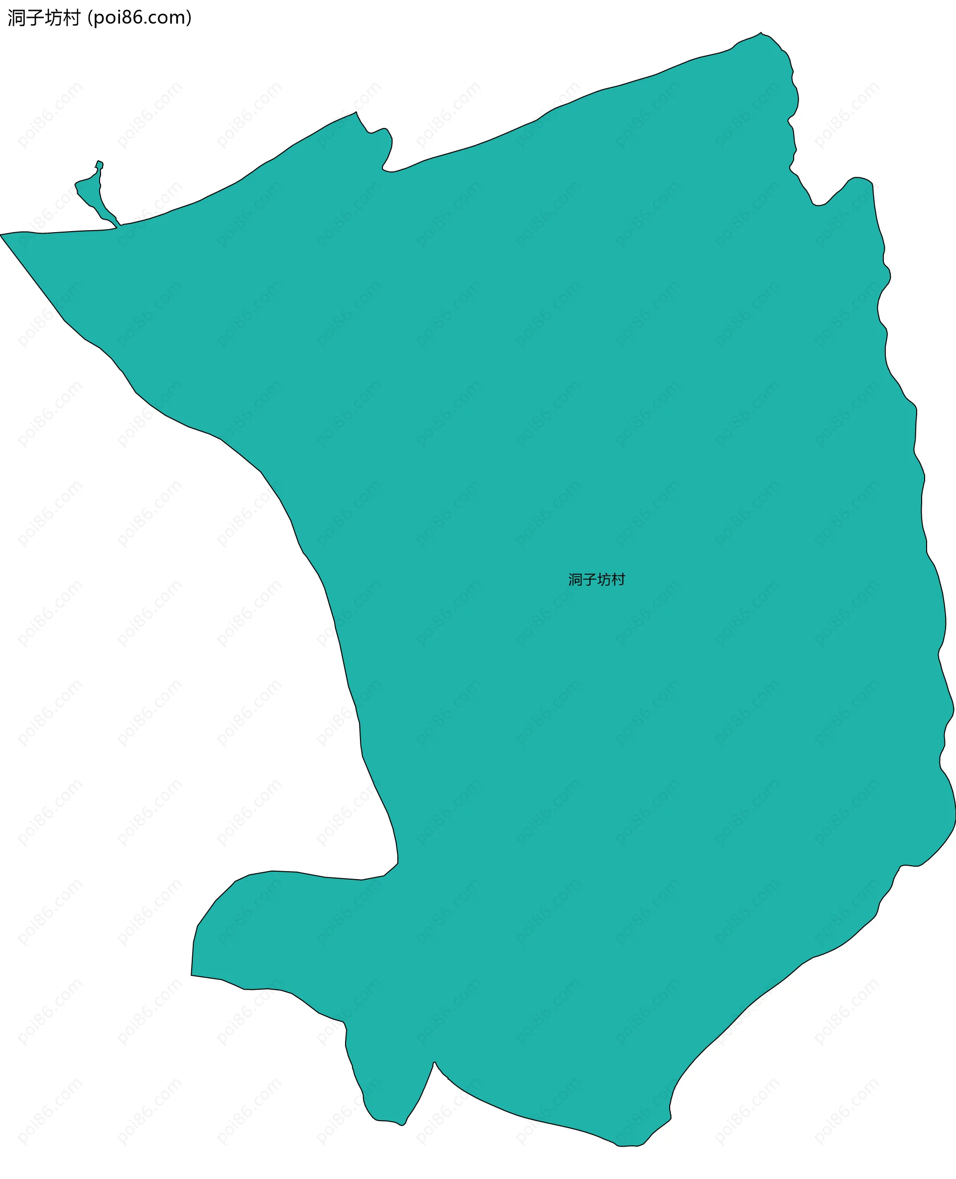 洞子坊村边界地图