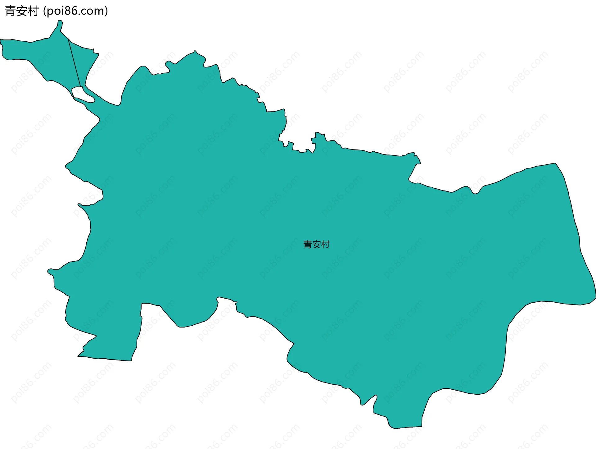 青安村边界地图