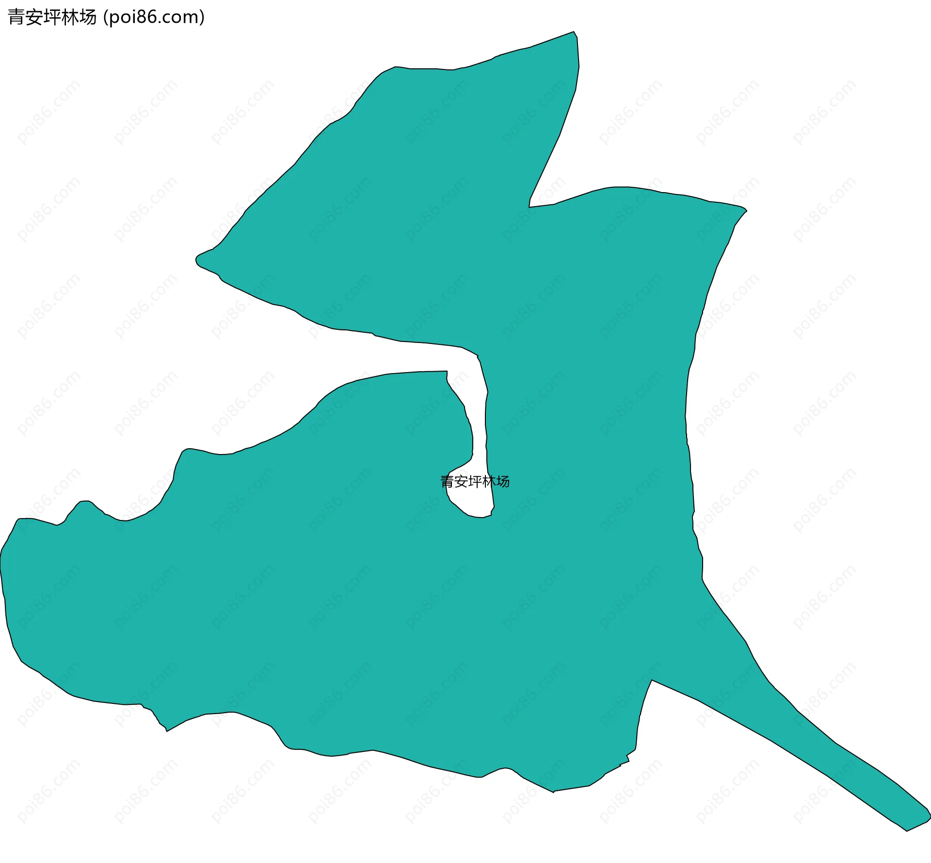 青安坪林场边界地图