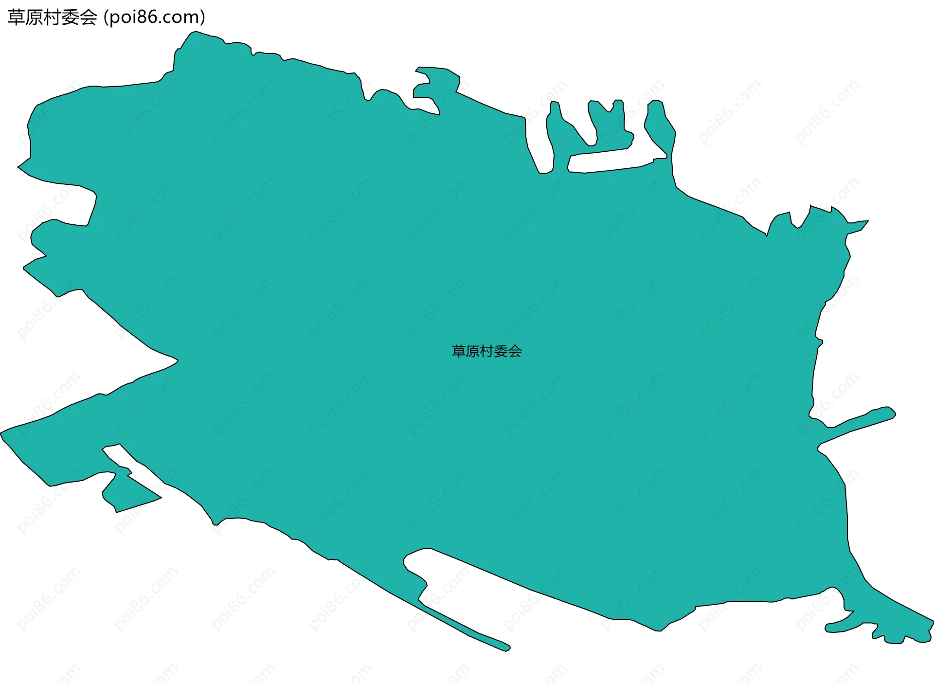 草原村委会边界地图