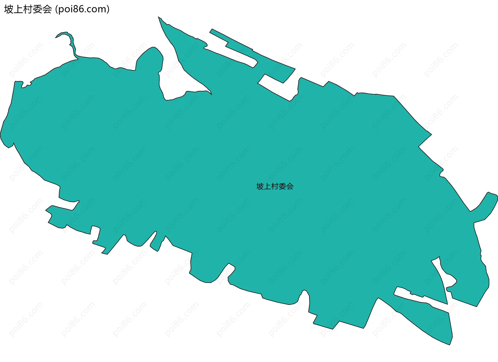 坡上村委会边界地图