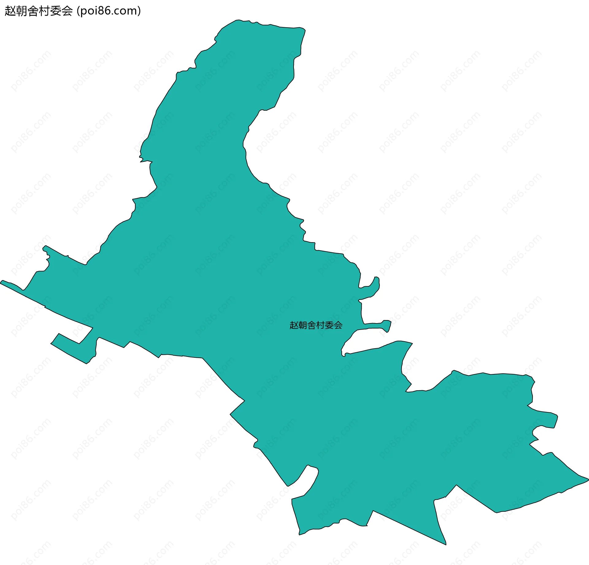 赵朝舍村委会边界地图
