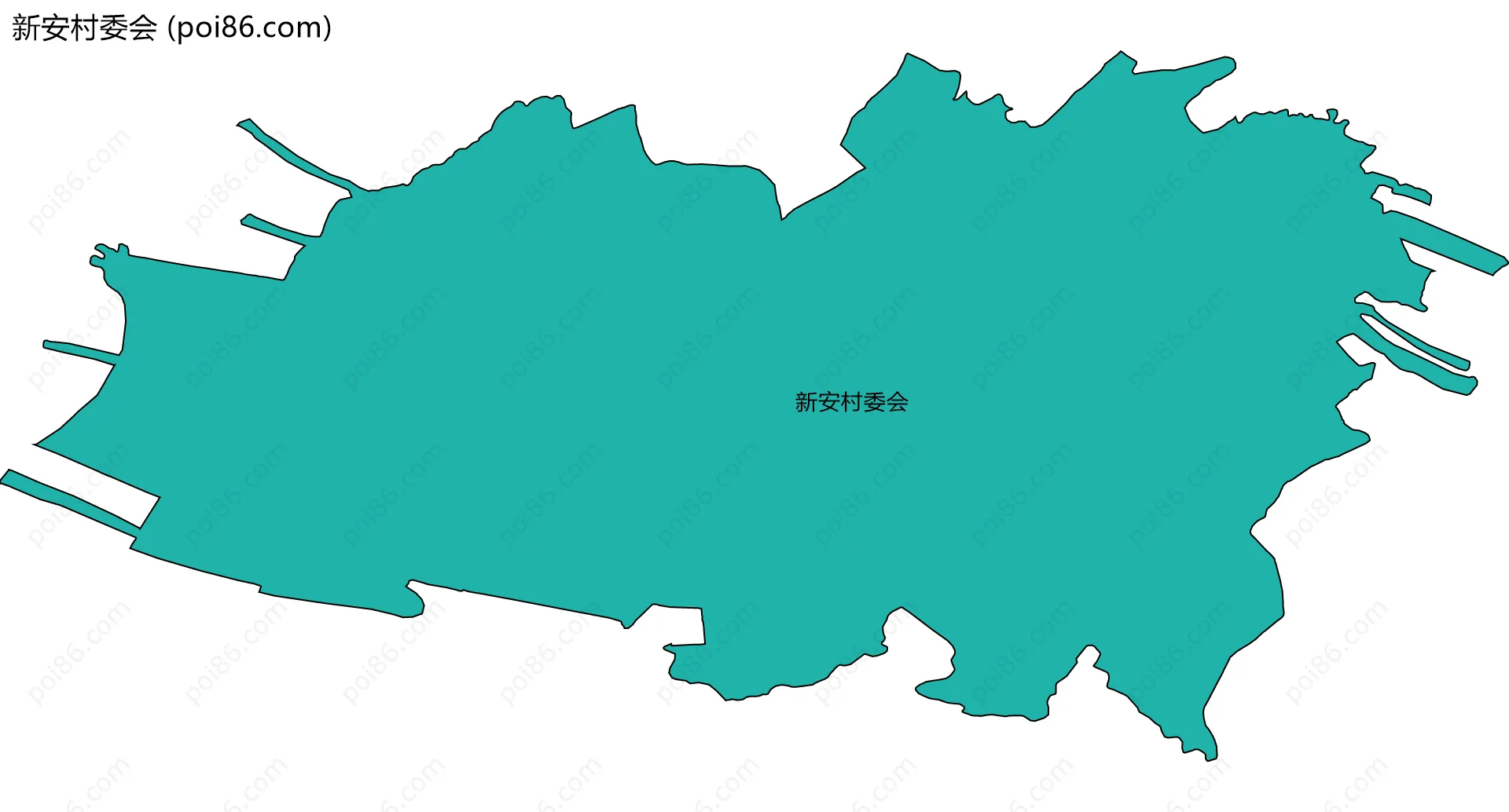 新安村委会边界地图