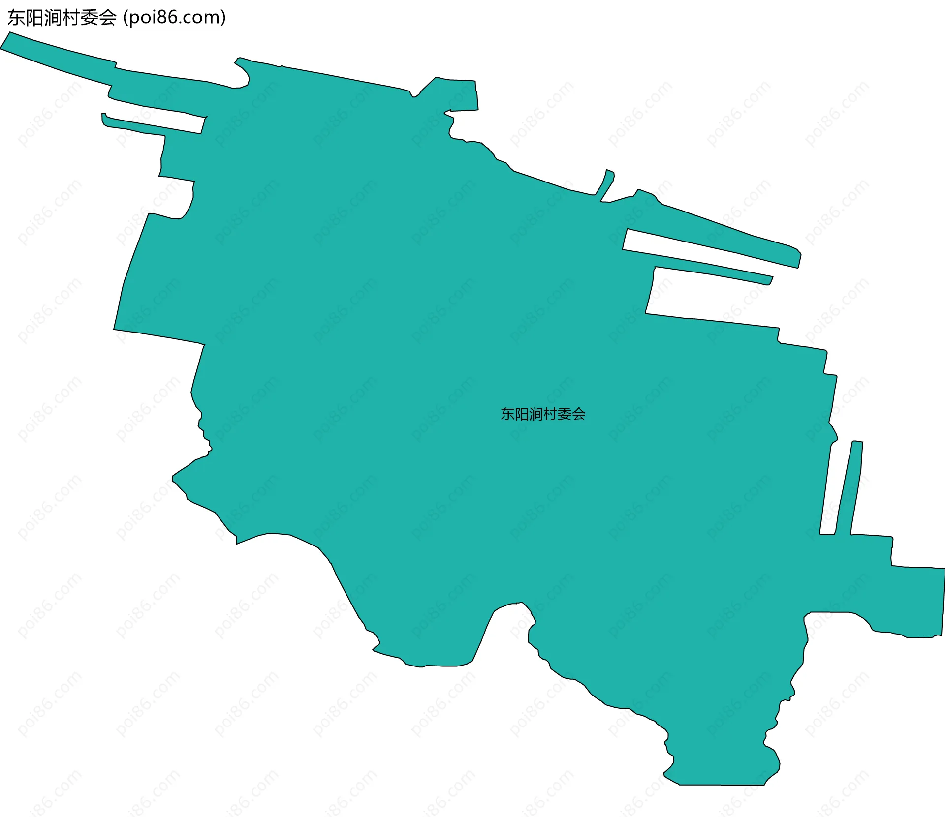 东阳涧村委会边界地图