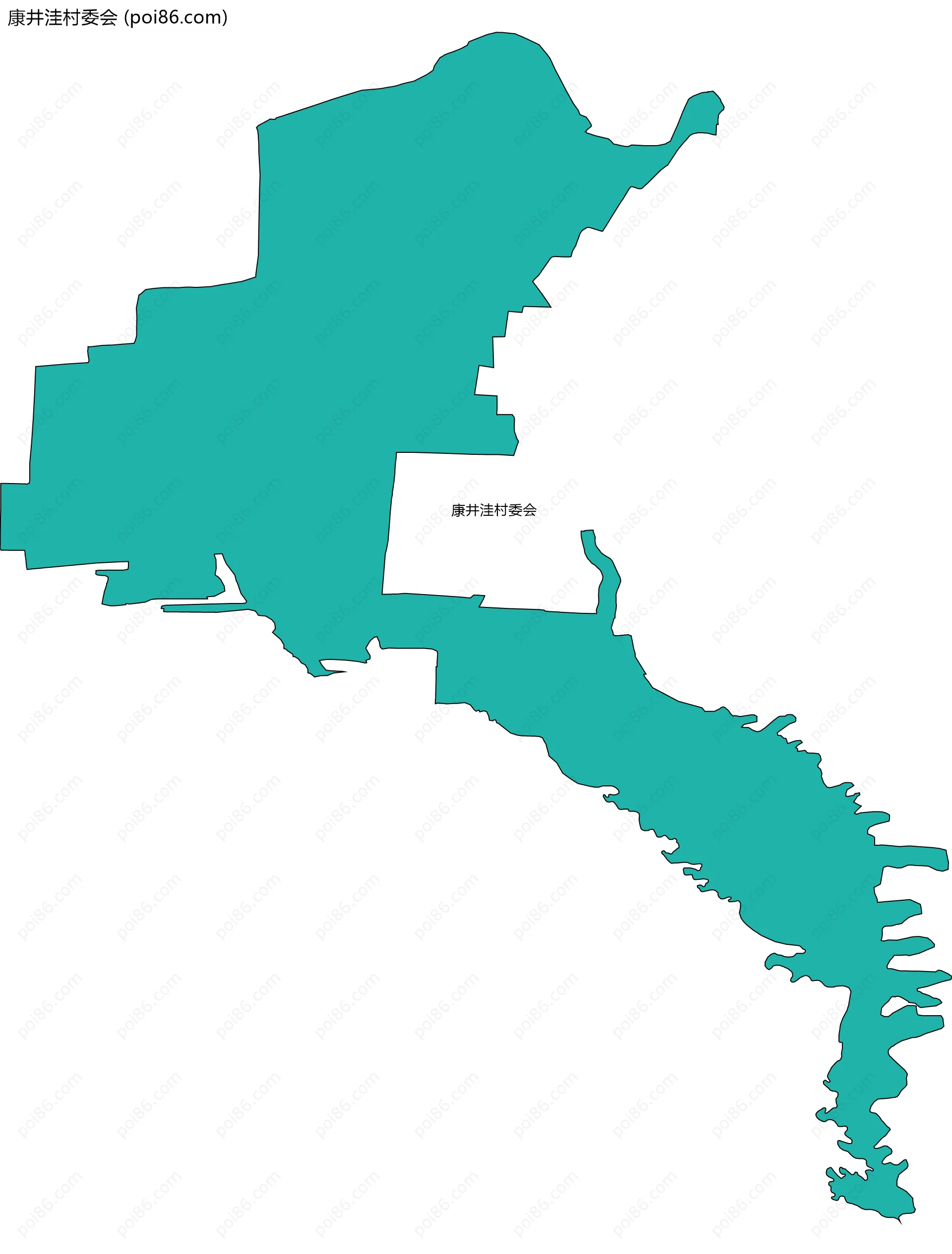 康井洼村委会边界地图