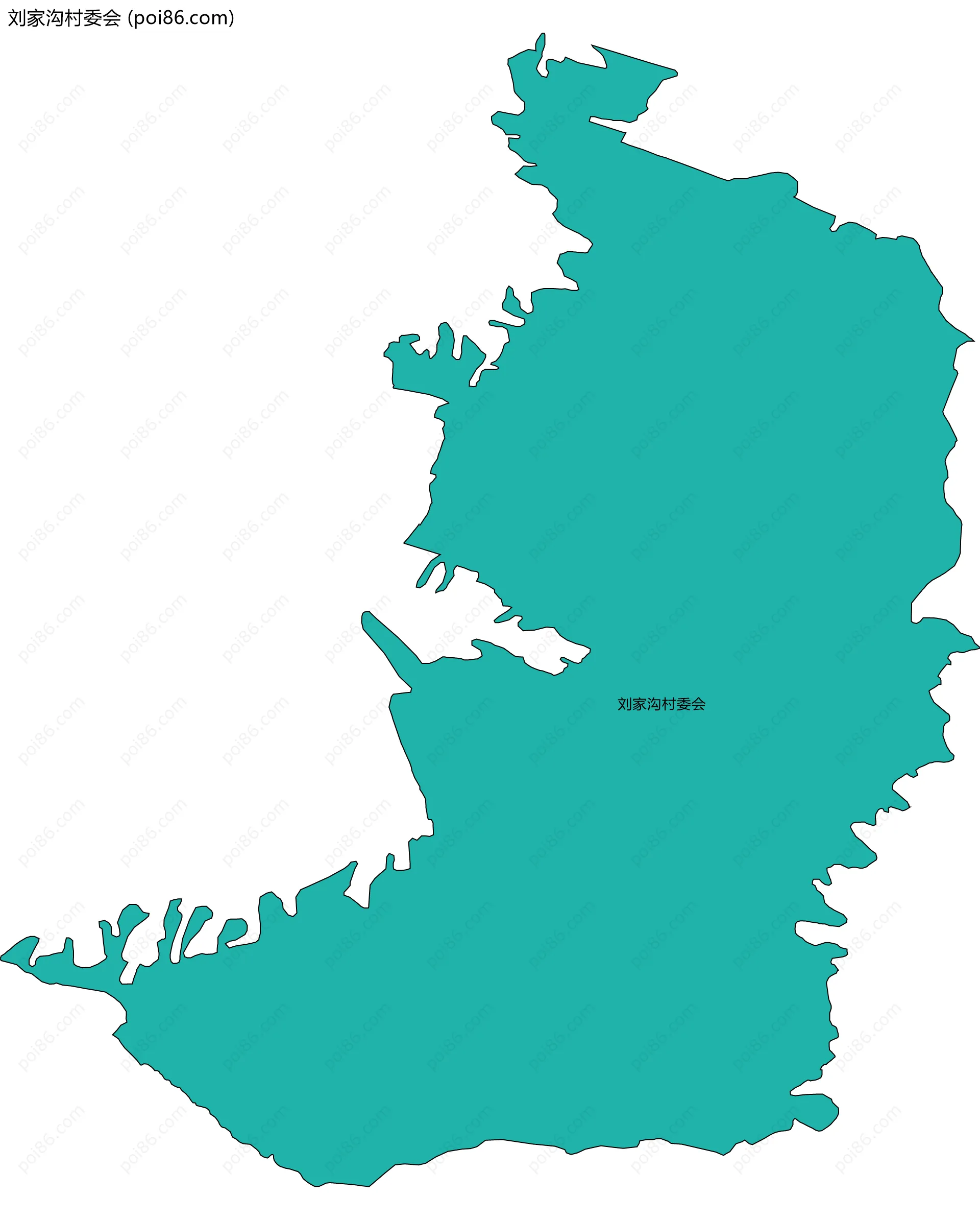 刘家沟村委会边界地图