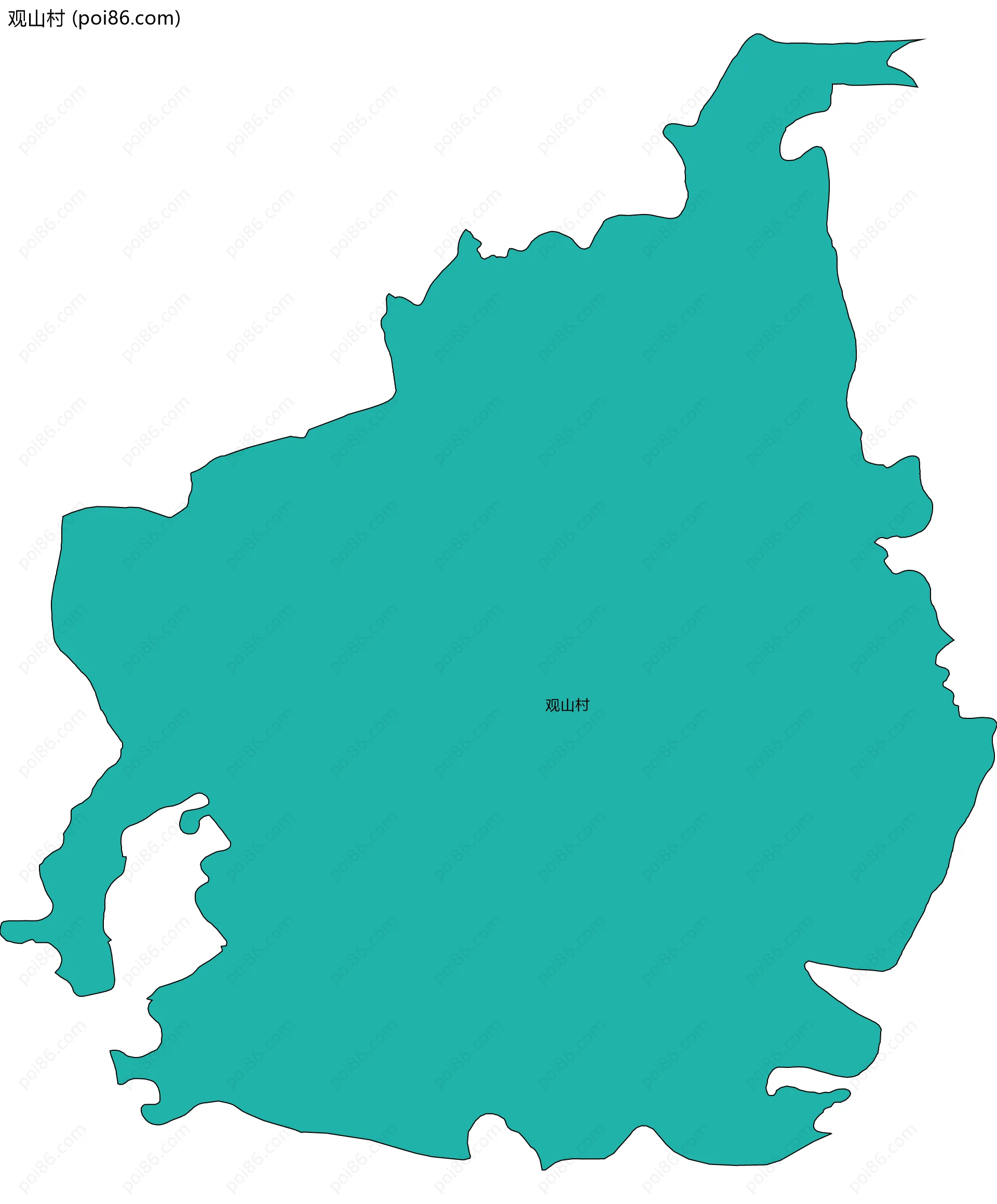 观山村边界地图