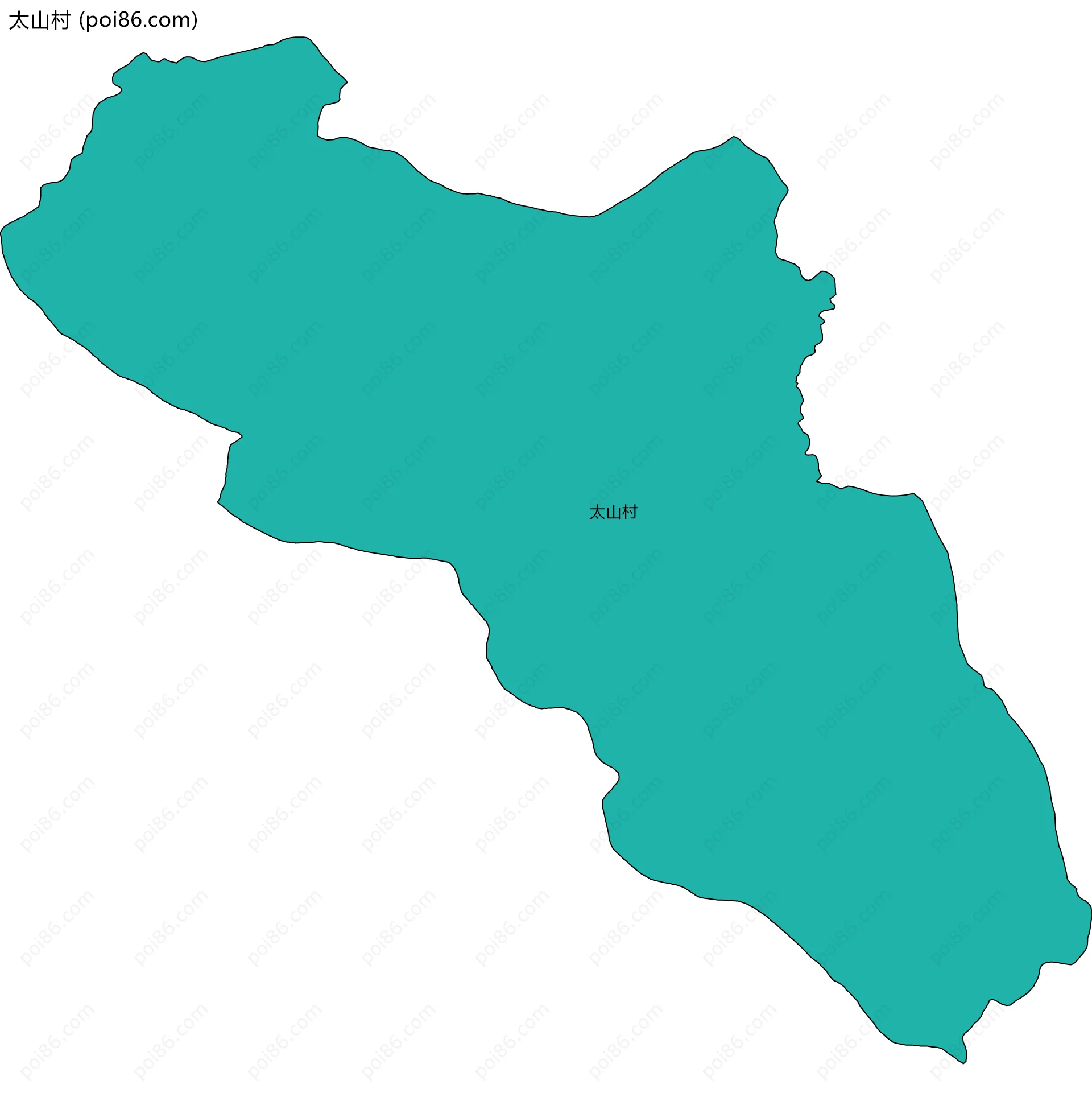 太山村边界地图