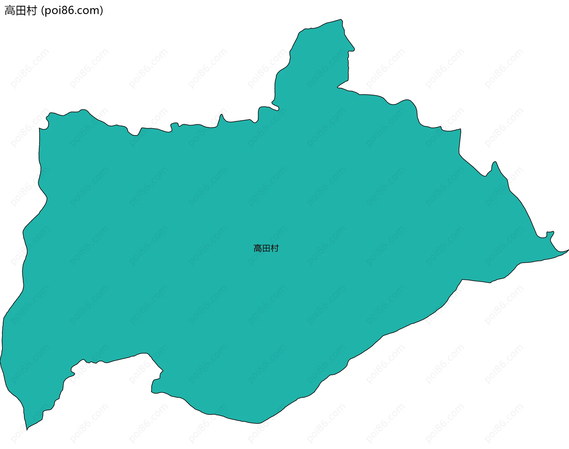 高田村边界地图