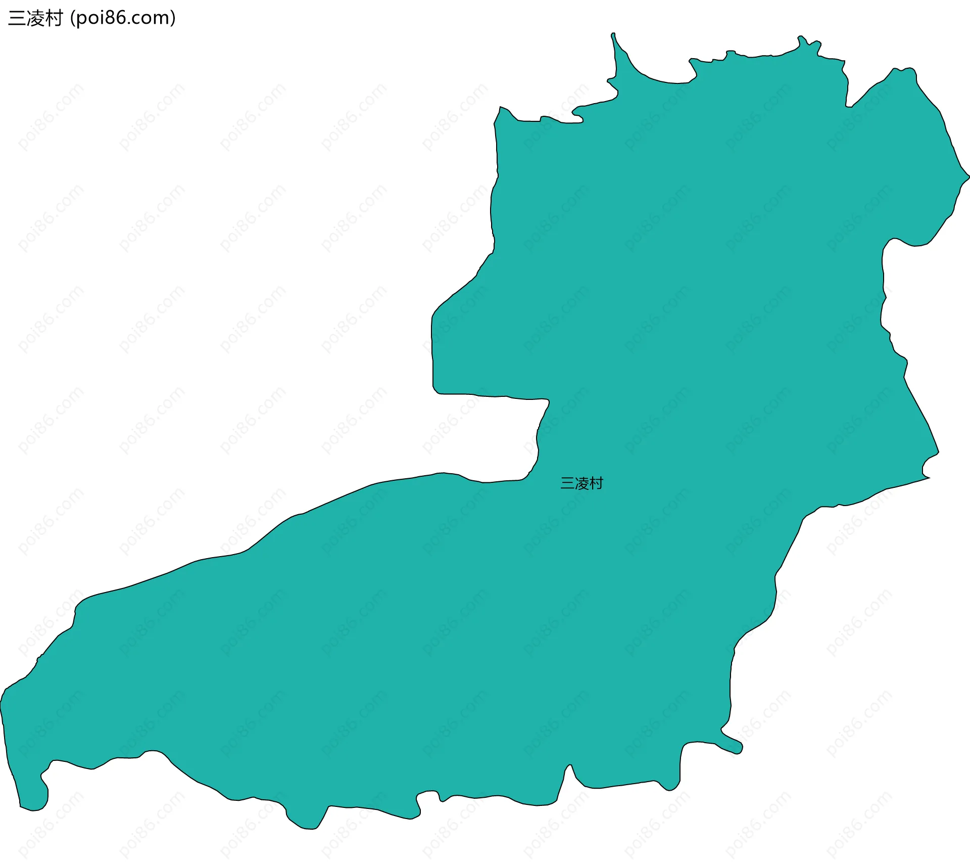 三凌村边界地图