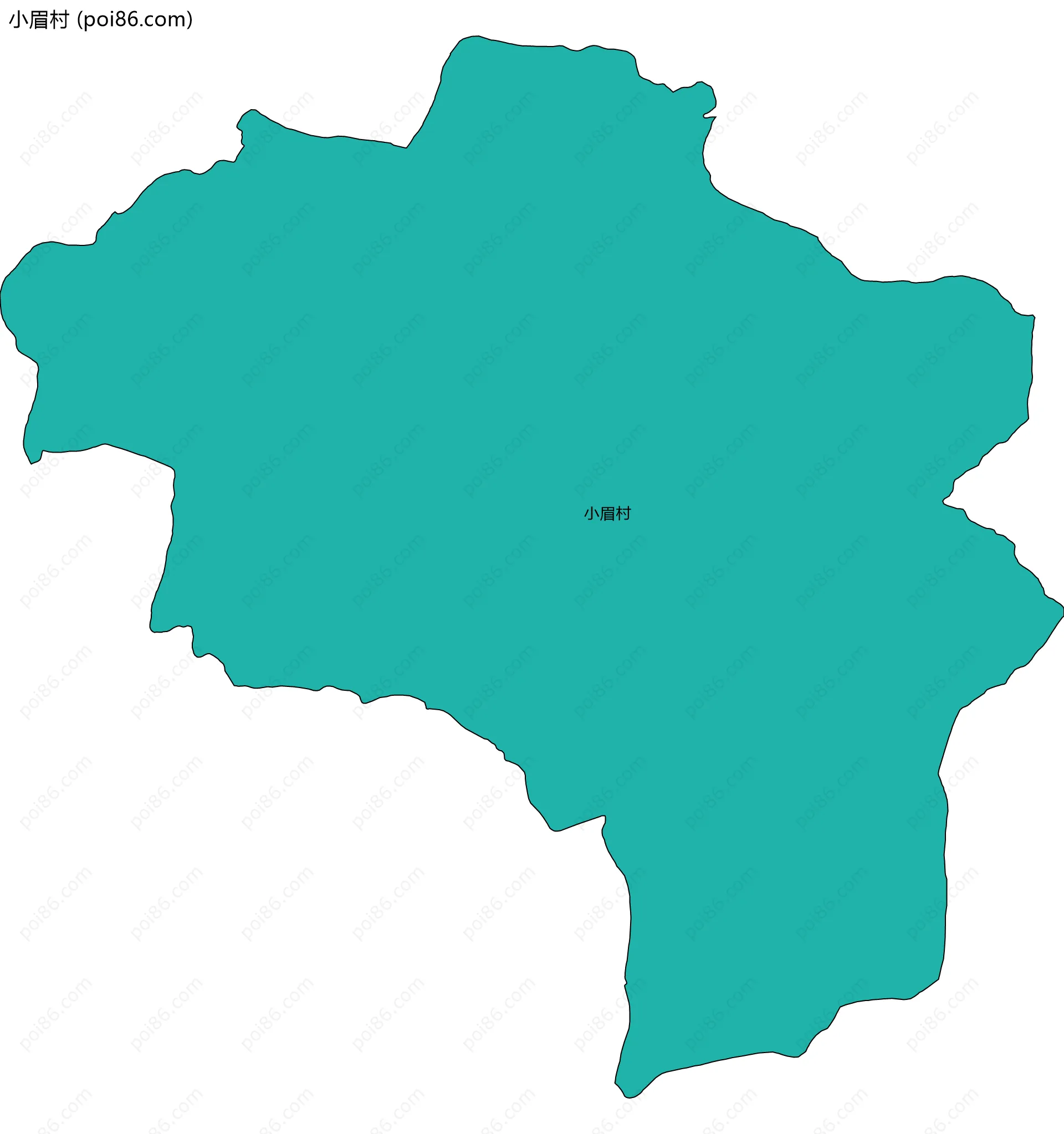 小眉村边界地图