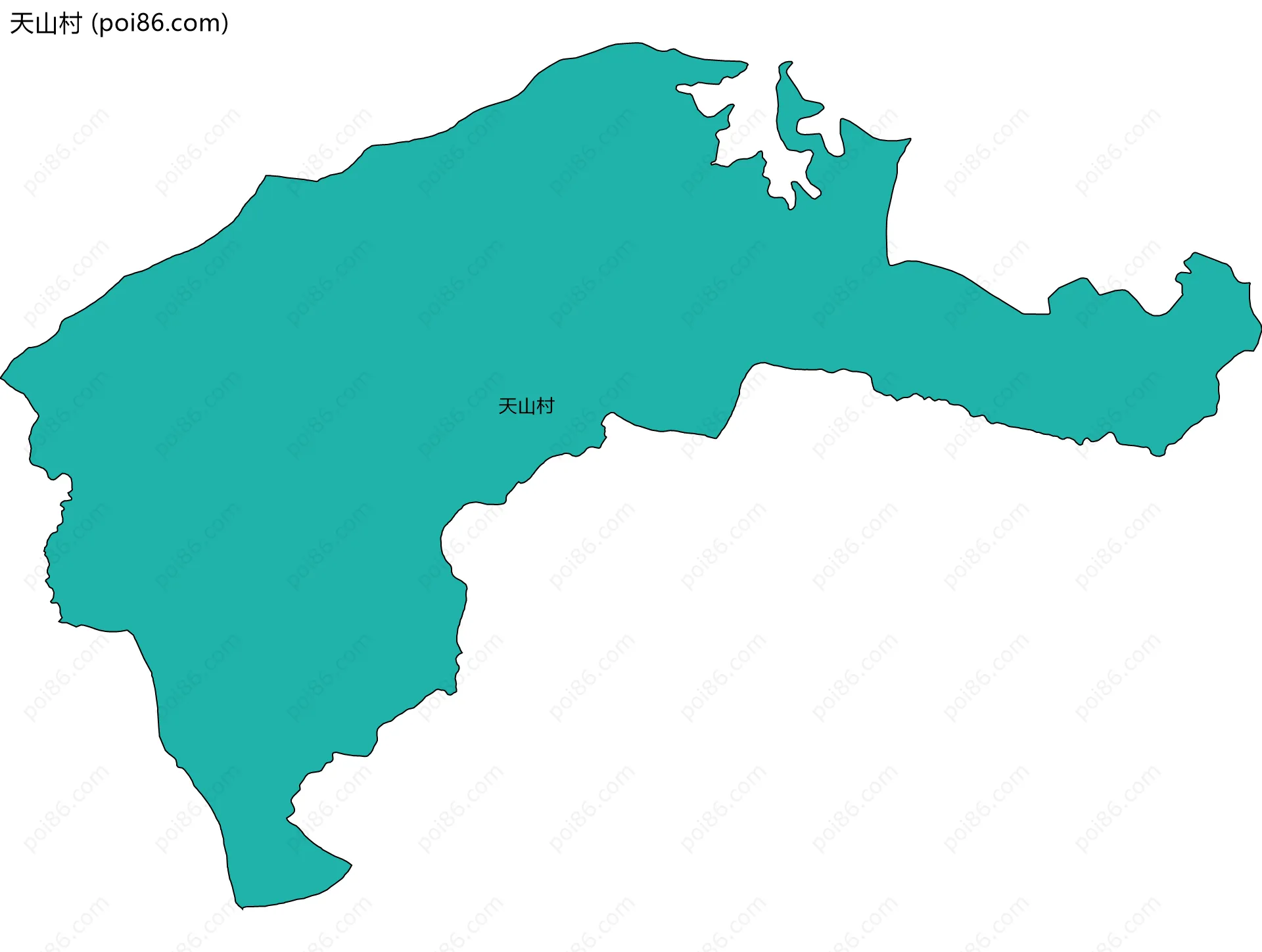 天山村边界地图