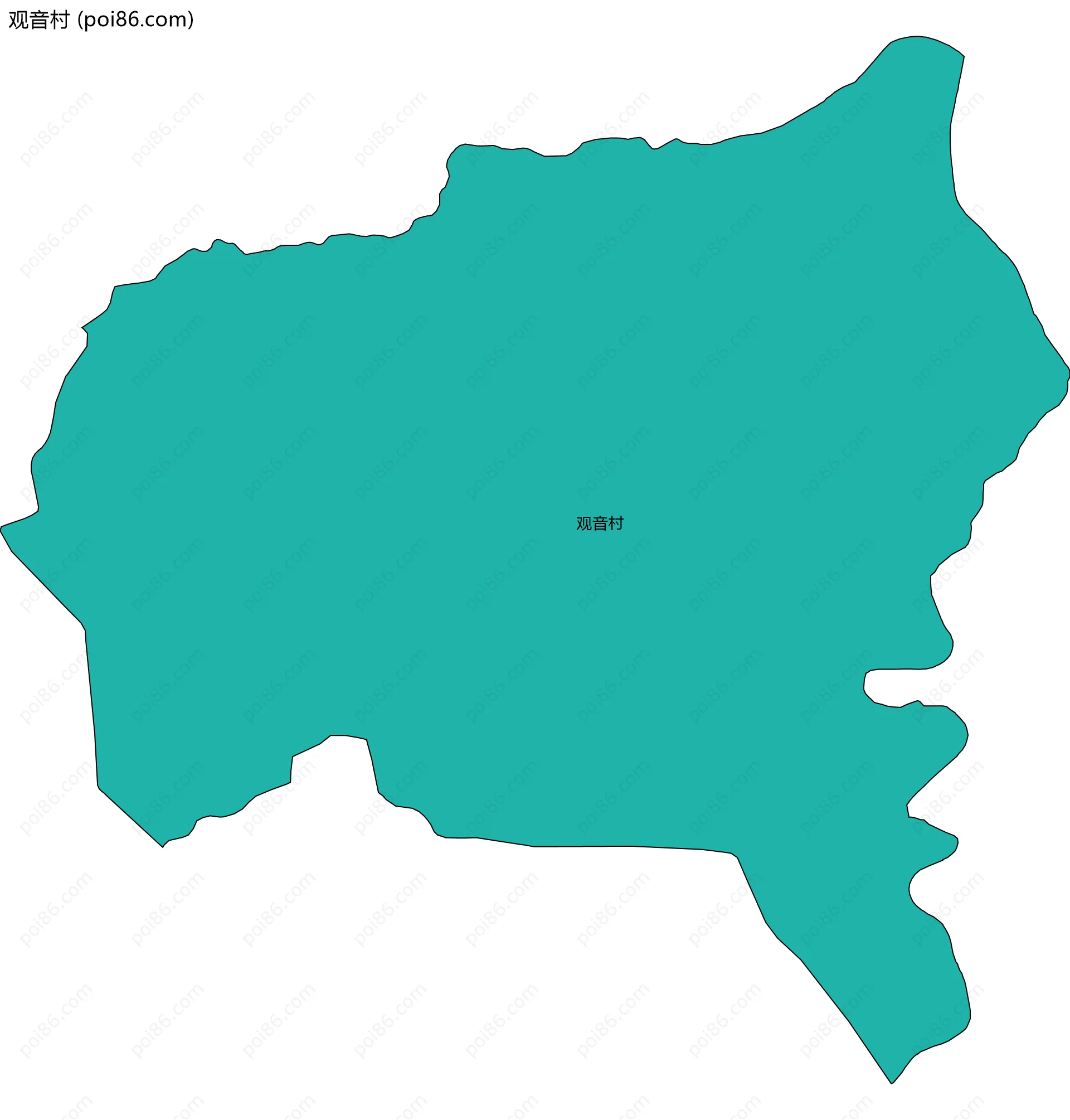 观音村边界地图