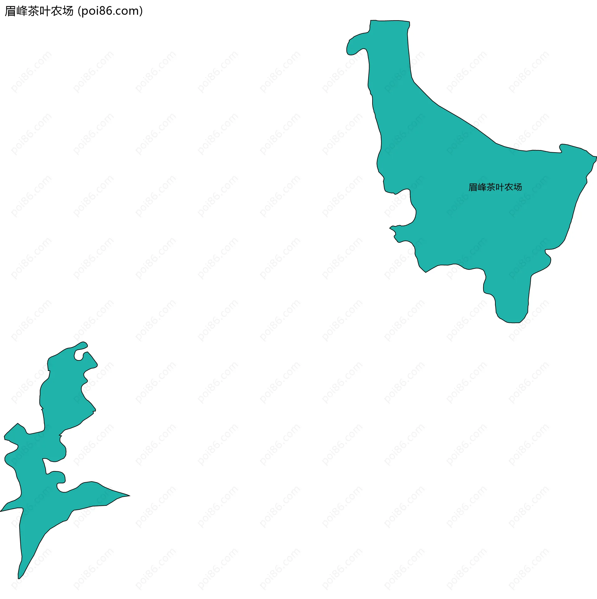 眉峰茶叶农场边界地图