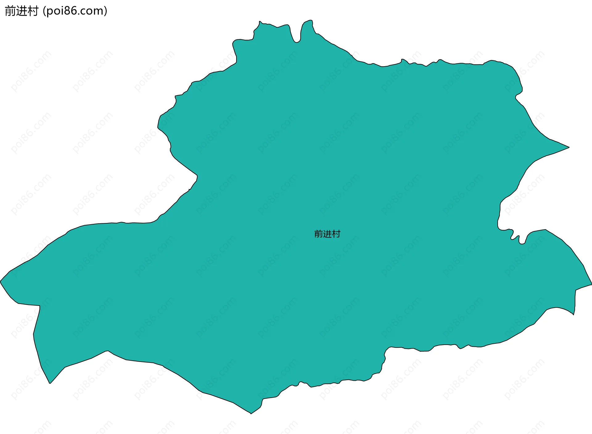 前进村边界地图