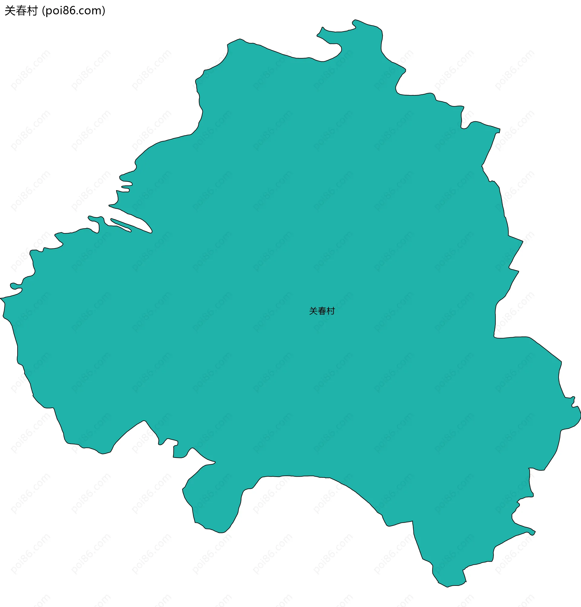 关春村边界地图