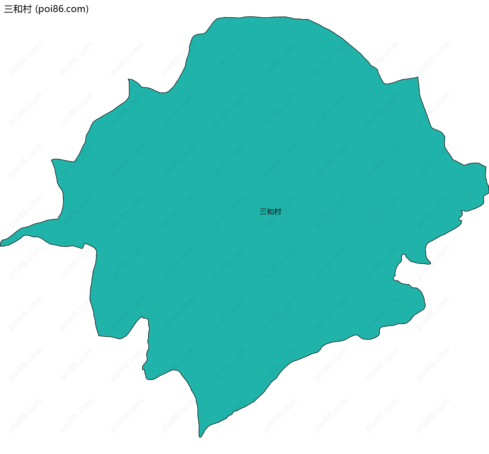 三和村边界地图